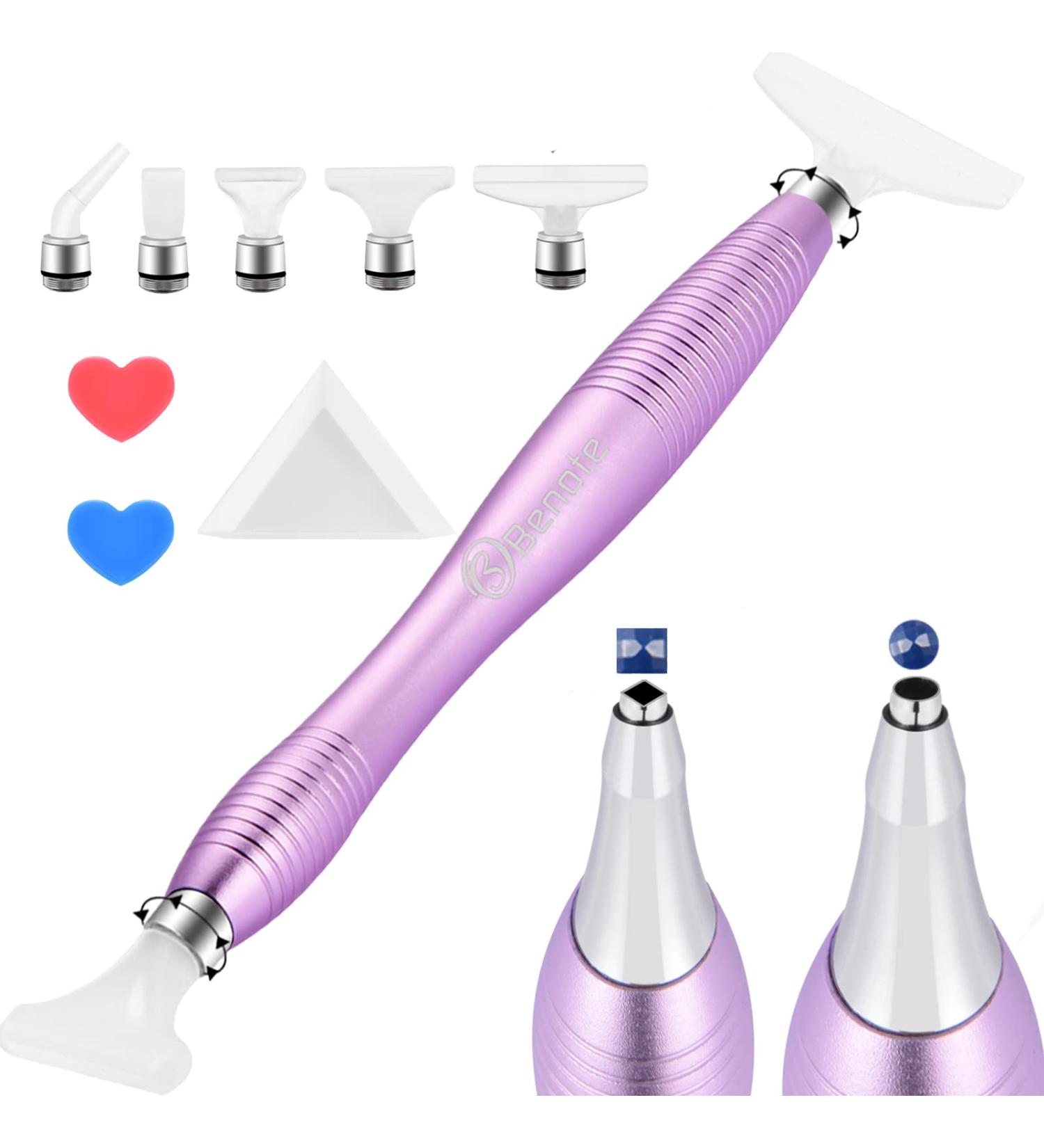 Benote Metal Diamond Art Painting Pen - Ergonomic Screw-In Tip Tool for 5D Diamond Art - Purple - Buy Online on GoSupps.com