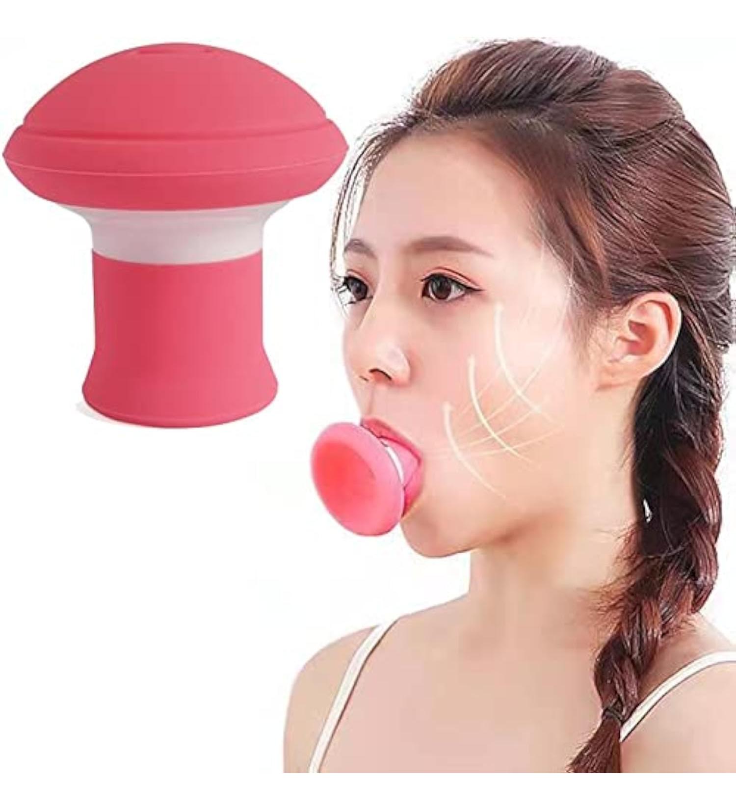 Jaw Face Exerciser - Define Jawline & Remove Nasolabial Folds for Men & Women | Slim & Tone Face & Neck Muscles (Pink - Buy Online on GoSupps.com