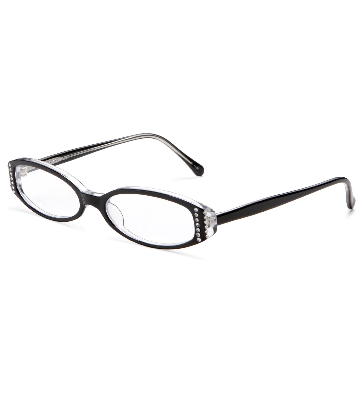 Women's Madison Reading Glasses - Jet Rhinestone Frame & Clear Lens | 1x Magnification - Stylish & Comfortable Reading eyewear for International Shipping - Buy Online on GoSupps.com
