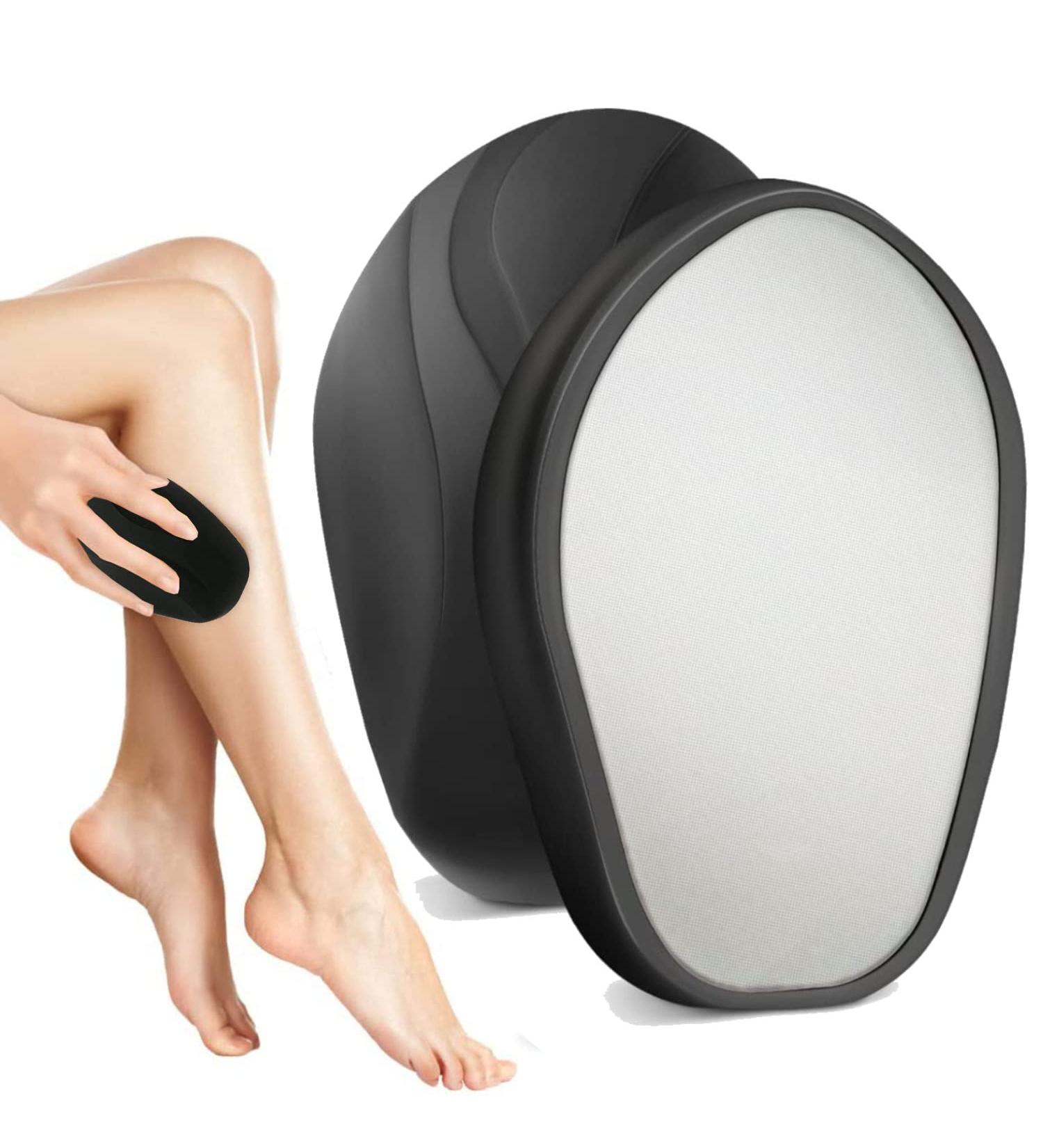 Nano Crystal Hair Removal Stone | Fast & Easy Hair Remover for Men and Women | Painless Hair Removal Tool for Arms, Legs, Back | Soft Smooth Skin | Black - Buy Online on GoSupps.com