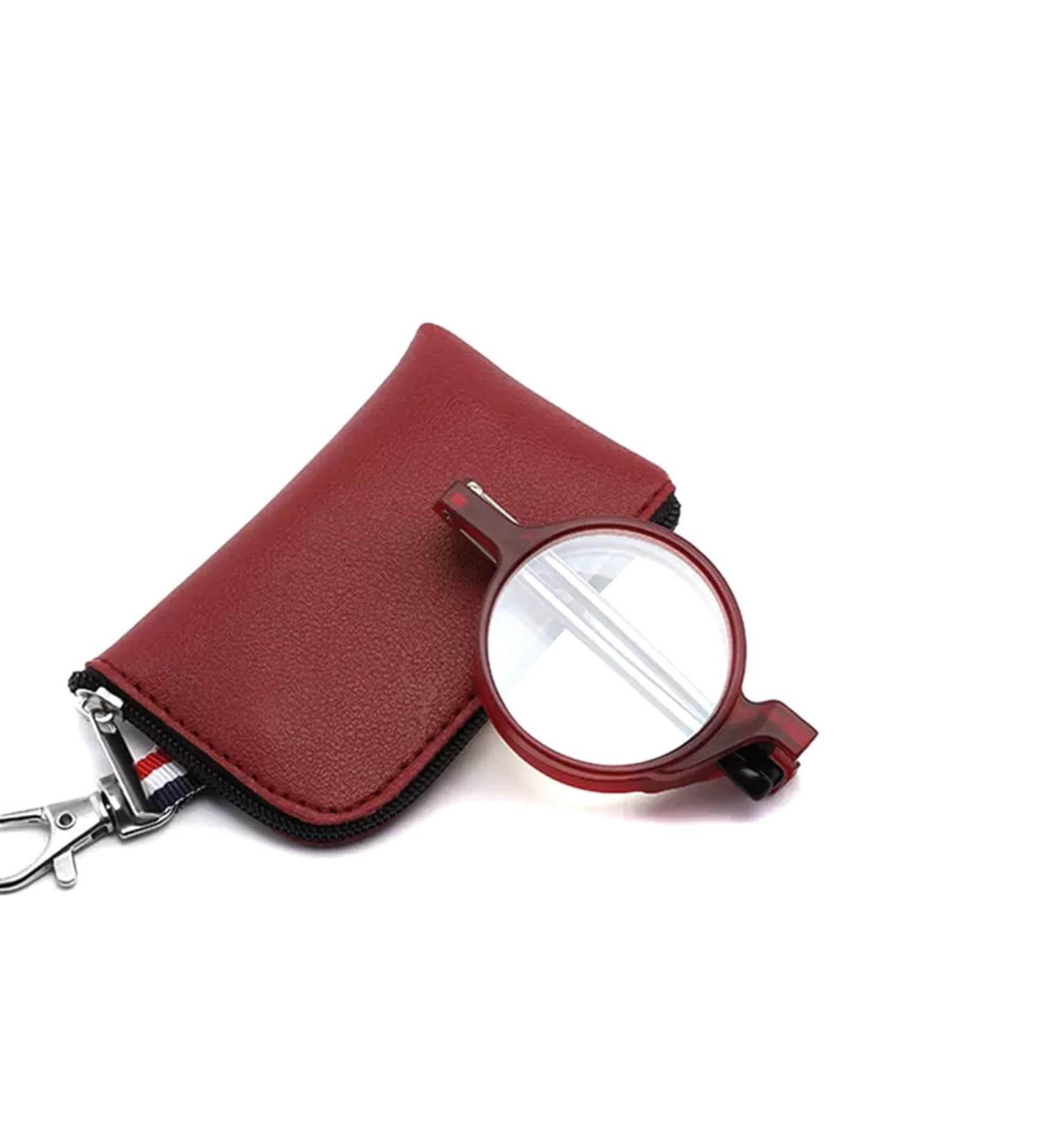 Folding Reading Glasses Blue Light Blocking Computer Reader Metal Round Frame Anti Eyestrain Eyeglasses(Couleur:Red Grandeur:2.5x) - Buy Online on GoSupps.com