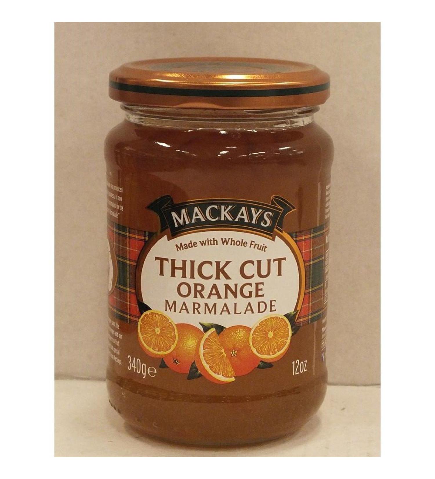  Mackays Mackays Thick Cut Orange Marmalade in a glass jar 340g (thick cut orange marmalade) - Buy Online on GoSupps.com