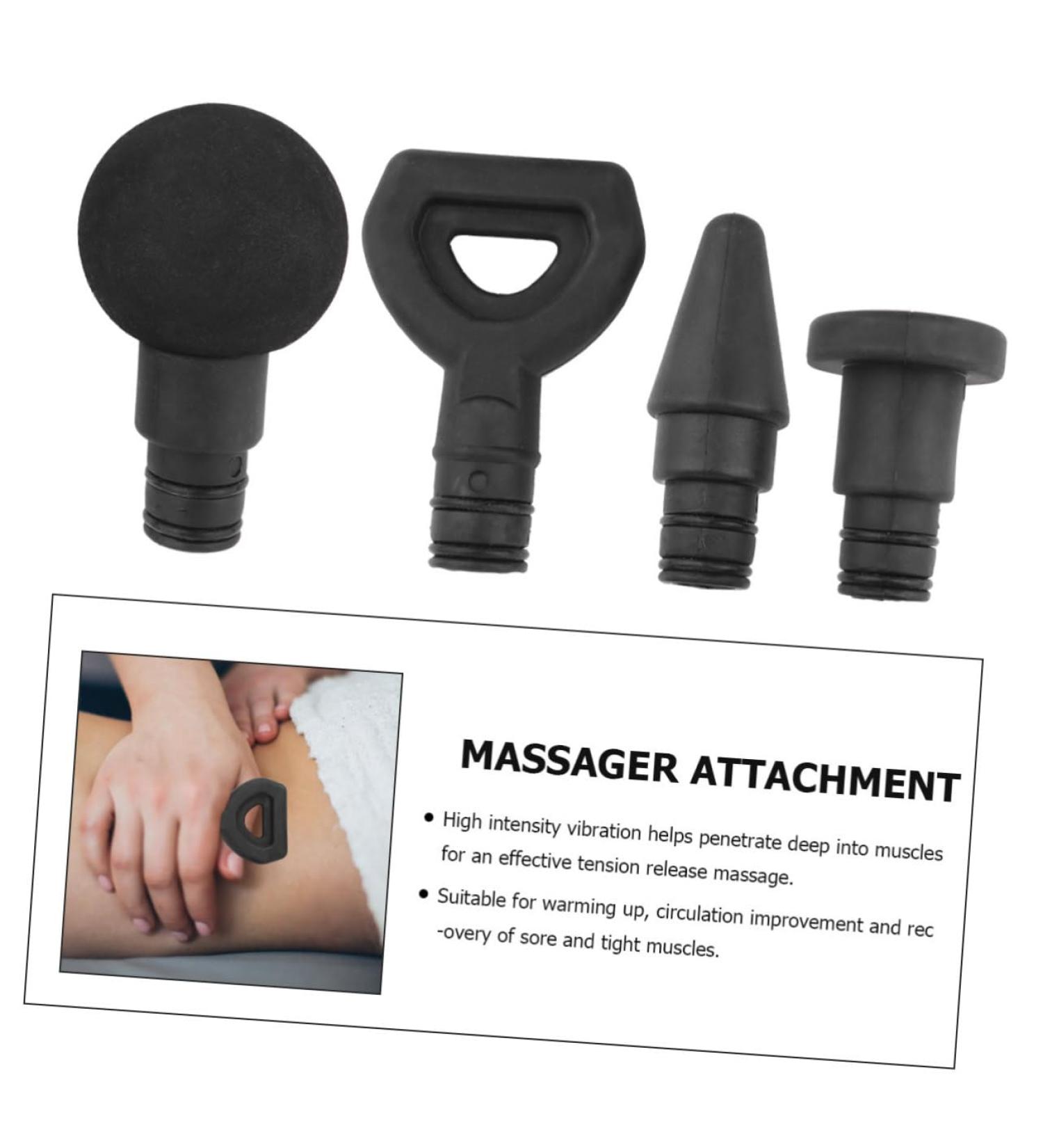 Beaupretty Fascia Gun Head - Muscle Massage Device Accessories | Relaxation Vibration Tool | Head Massage Tips | 9x6x2cm Black - Buy Online on GoSupps.com