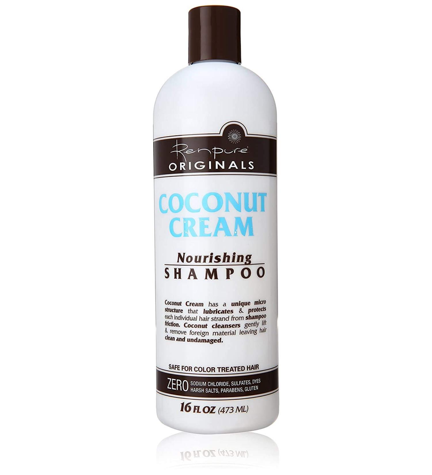 Renpure Originals Coconut Cream Hair Nourishing Shampoo - 16 Oz | Hydrating & Sulfate-Free Formula for All Hair Types | Shop Internationally - Buy Online on GoSupps.com