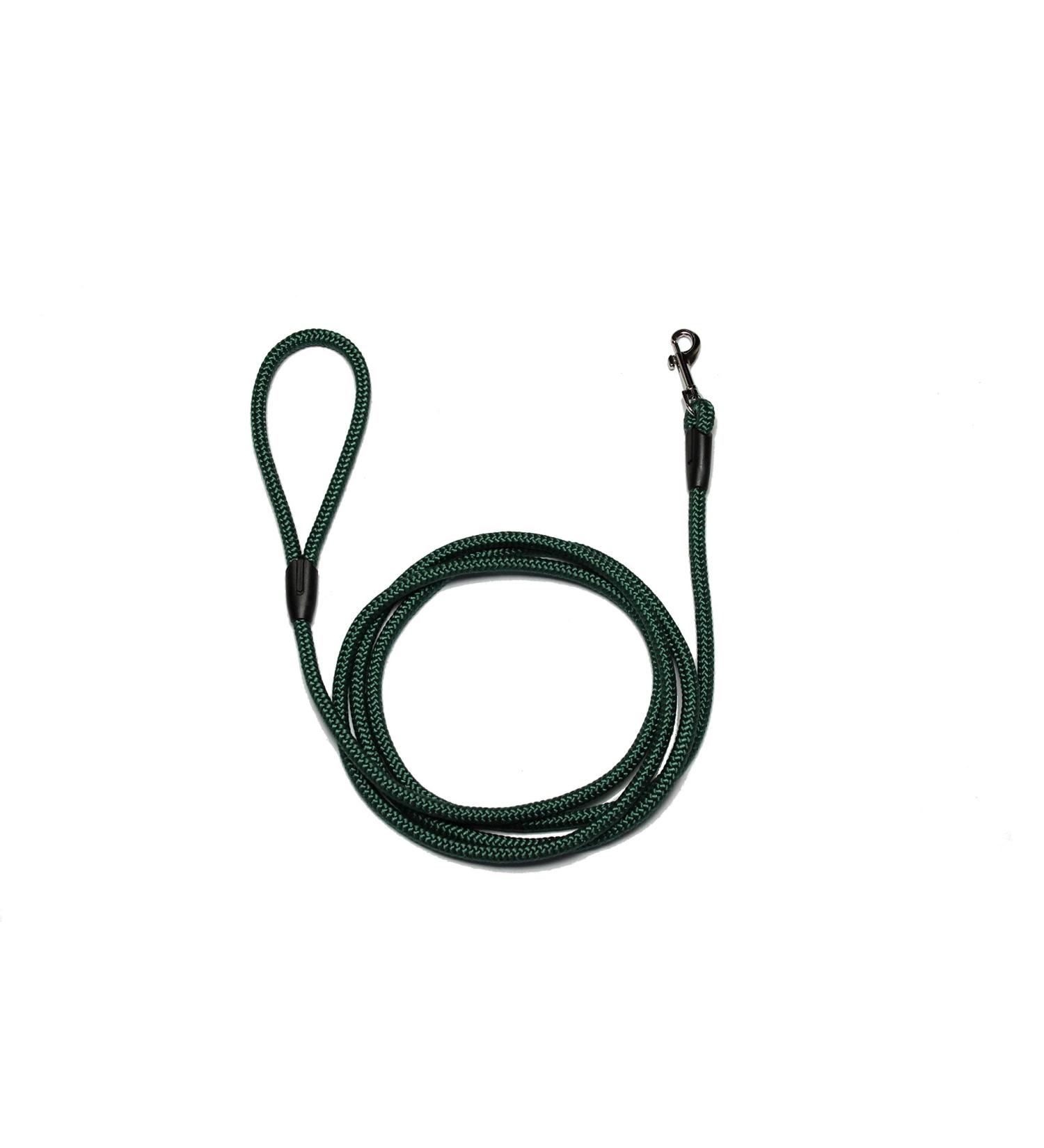 Leash - rope leash with hand loop Basic 10mm 27 colours 7 lengths (2.00 m fir green) 2.00 m fir green