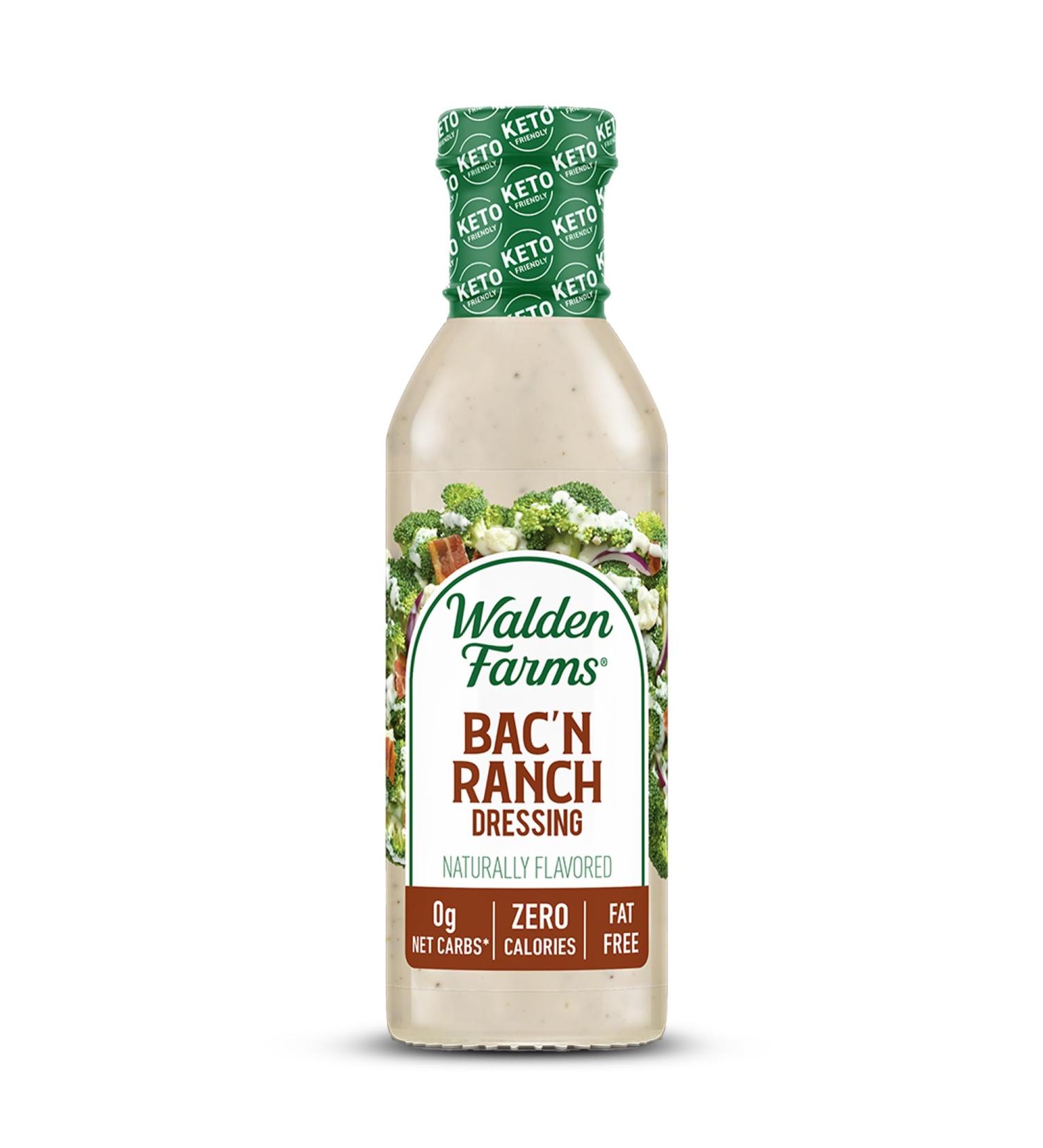 Walden Farms Near Zero Bacon Ranch Dressing 355ml - Delicious and Healthy Option for Salads and More - Buy Online on GoSupps.com