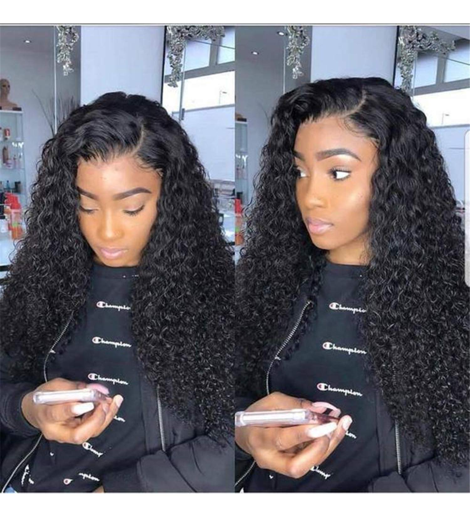 Shop 100% Heat-Resistant Synthetic Long Curly Wig - Pointed Front Afro Hairstyle for Women | 16/18/24 Inch Glamorous Cosplay Party Toupet - Buy Online on GoSupps.com