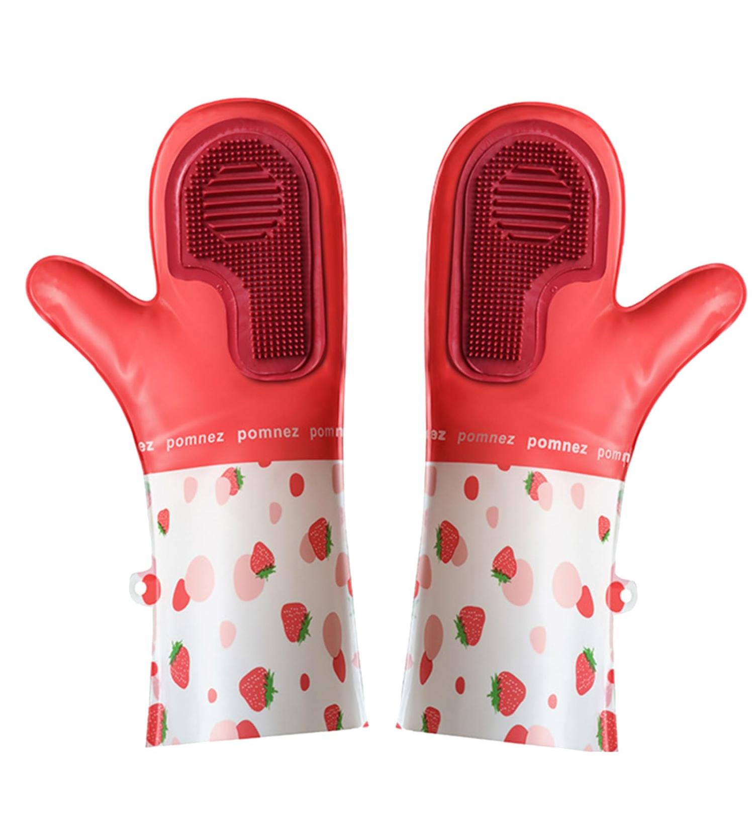 YOXIER Durable Scrub Gloves Easy-to-use Housework 2pcs Waterproof Strawberry Brush Convenient Powerful Cleaning Versatile for - Buy Online on GoSupps.com