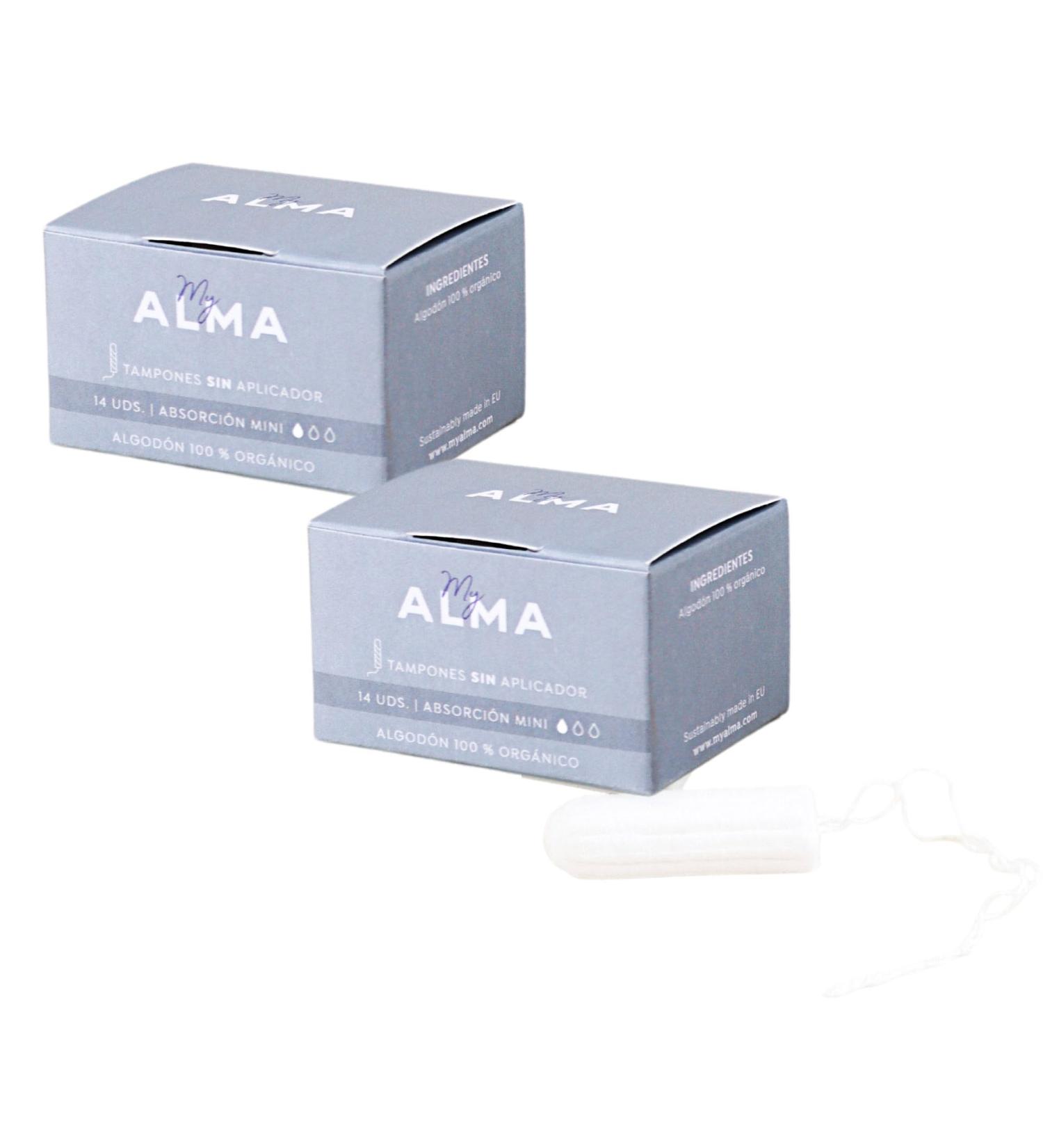 MyALMA Organic Tampons Without Applicator Mini | Eco-Friendly & Comfortable | Shop Internationally - Buy Online on GoSupps.com