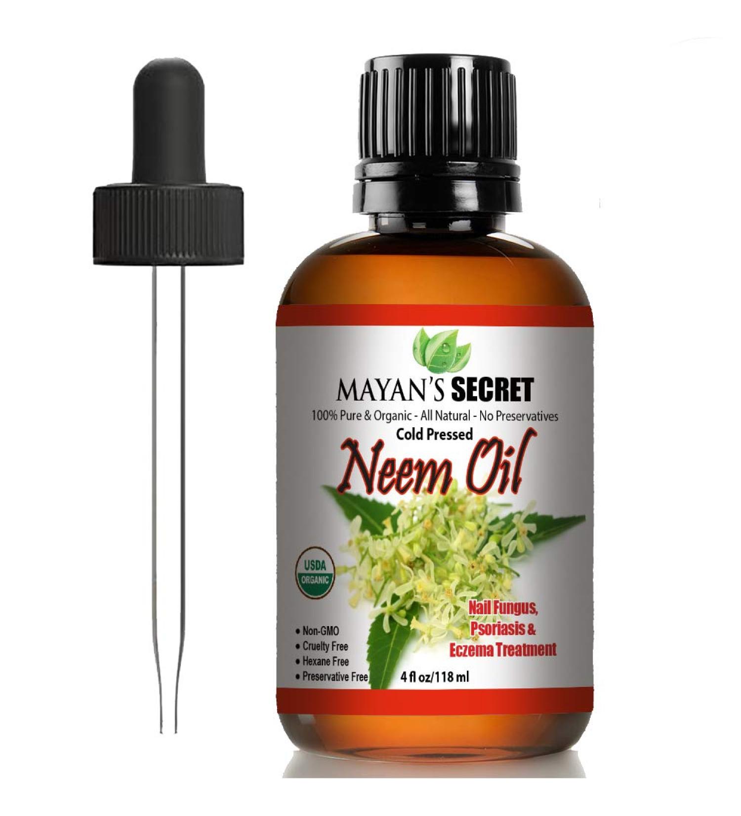 Shop Mayan's Secret USDA Organic Neem Oil - Pure Cold Press & Unrefined for Skin & Hair Care | International Shipping - Buy Online on GoSupps.com