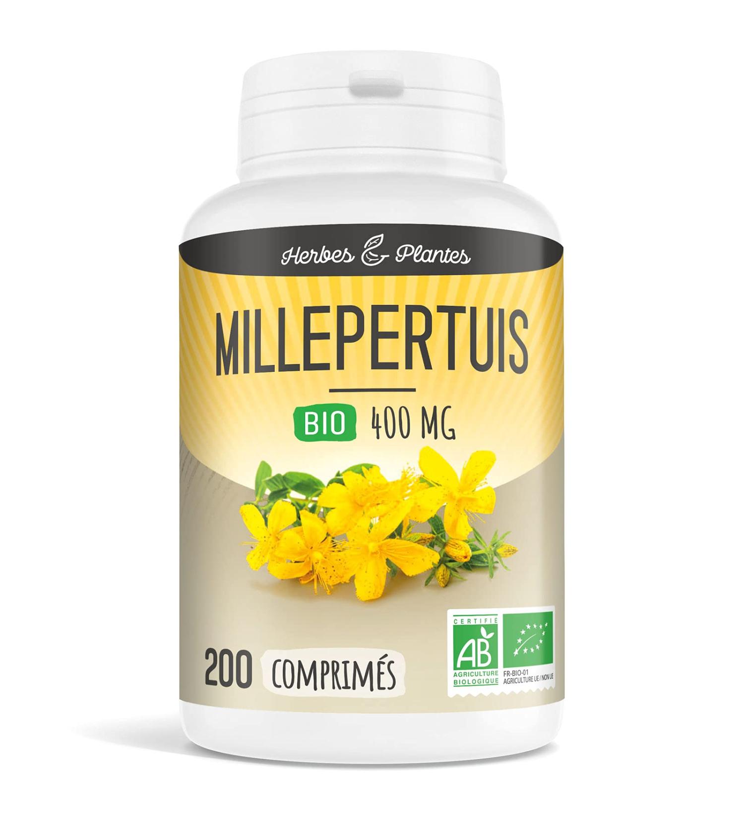 Herbs and Plants St. John's Wort Organic 200 Tablets 400 mg - Buy Online on GoSupps.com