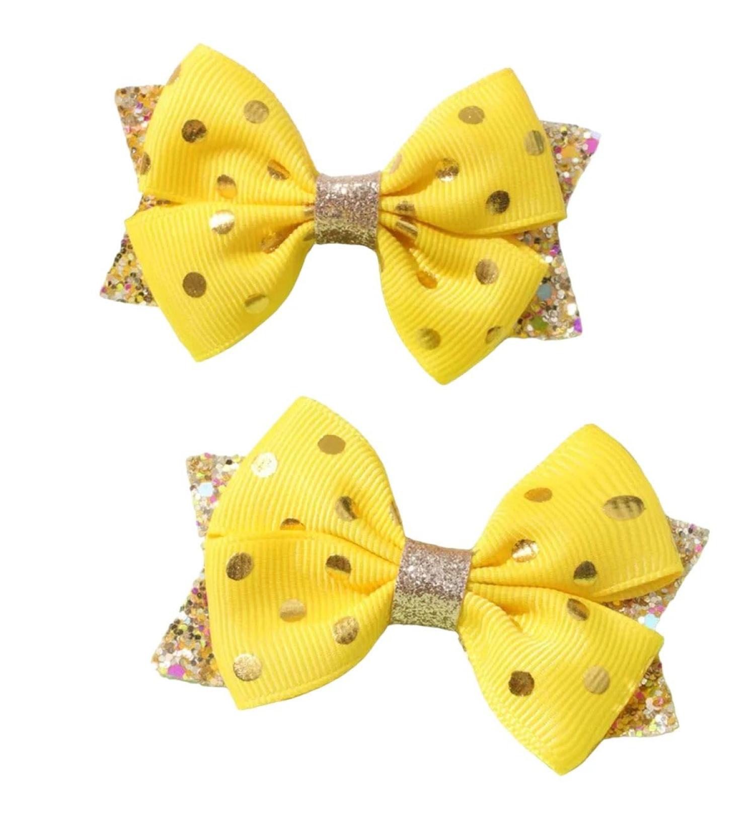 New 2025 2Pcs Glitter Hair Bow Clips For Ribbon Hairpin Barrettes Handmade Ice Cream Bowknot Hair Clips Girs Hair Accessories Jewelry Fashion Accessories Creative Gift - Buy Online on GoSupps.com