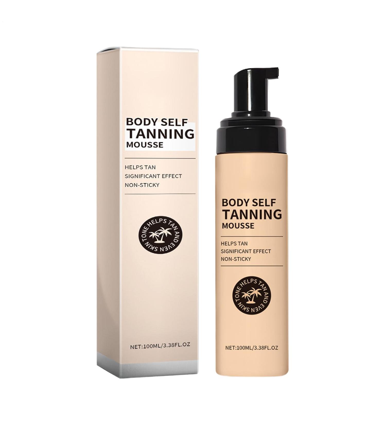 Sunless Tanning Mousse | 100ml Nourishing Tanning Mousse for Skin For Women and Men Outdoors Holidays Beach Wedding Evening Date - Buy Online on GoSupps.com