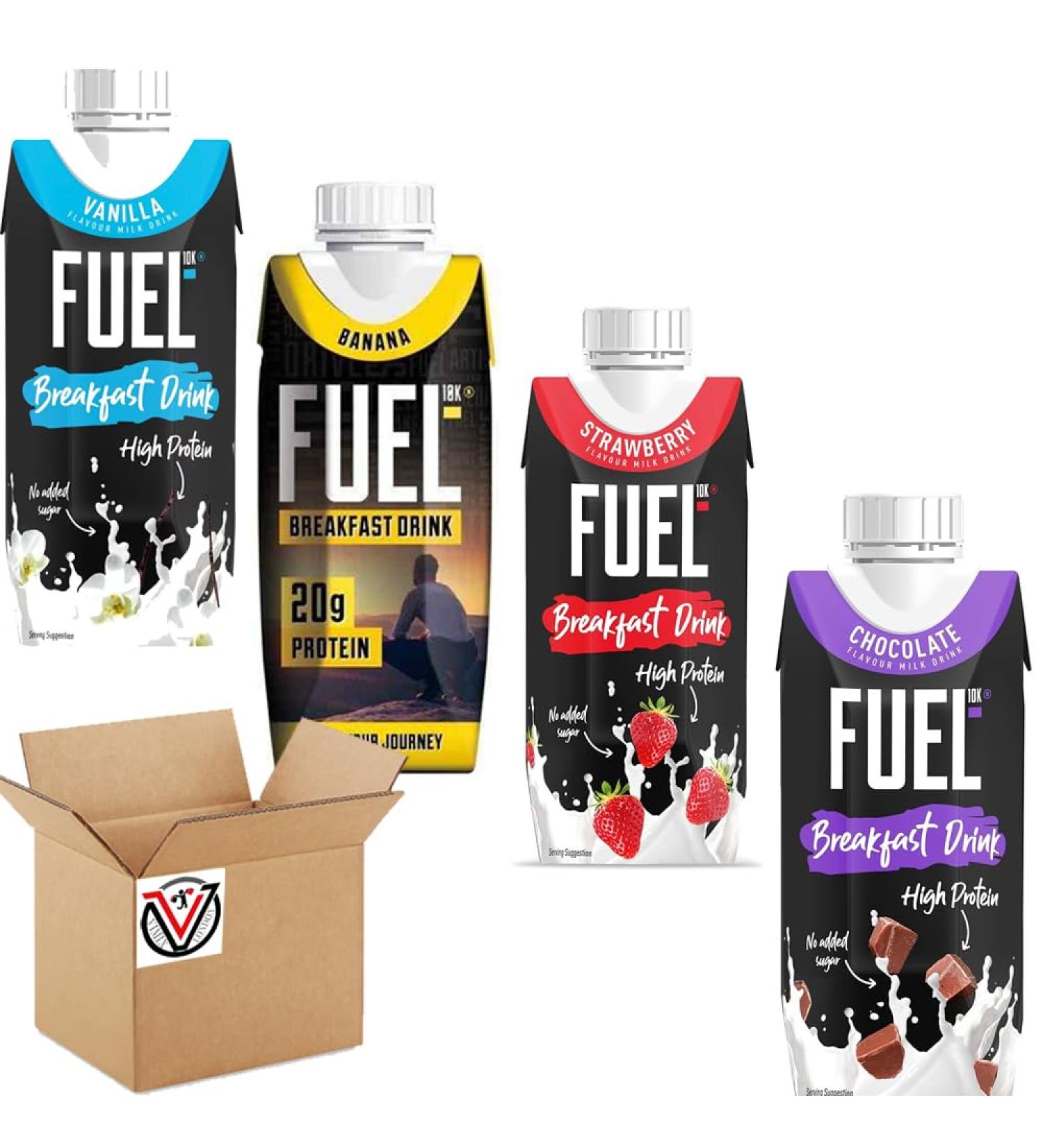 Liquid Breakfast Vanilla Strawberry Chocolate & Banana Drink 330ml | Pick any flavour & number of drinks - Buy Online on GoSupps.com