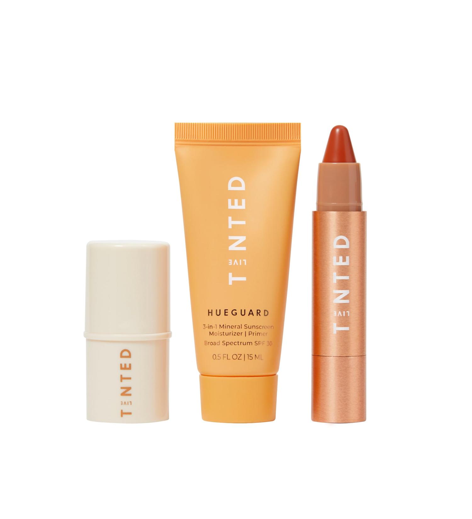 Buy Live Tinted Hyperpigmentation Essentials Glow Up Set | Mini Serum & SPF 30 | 3-Piece Skincare Set for Flawless Glow - Buy Online on GoSupps.com