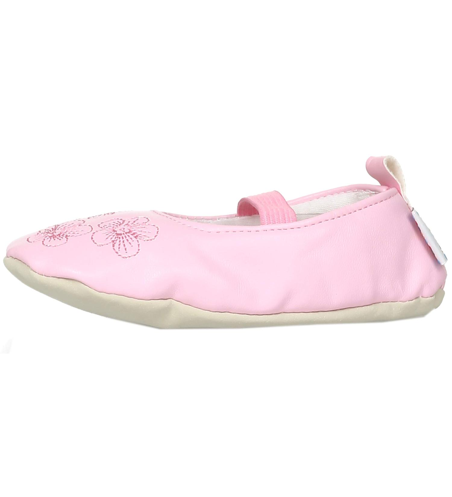 Playshoes Girls Gymnastics Shoes - Ballet Slippers with Flower Design Size 24/25 EU Pink - Buy Online on GoSupps.com