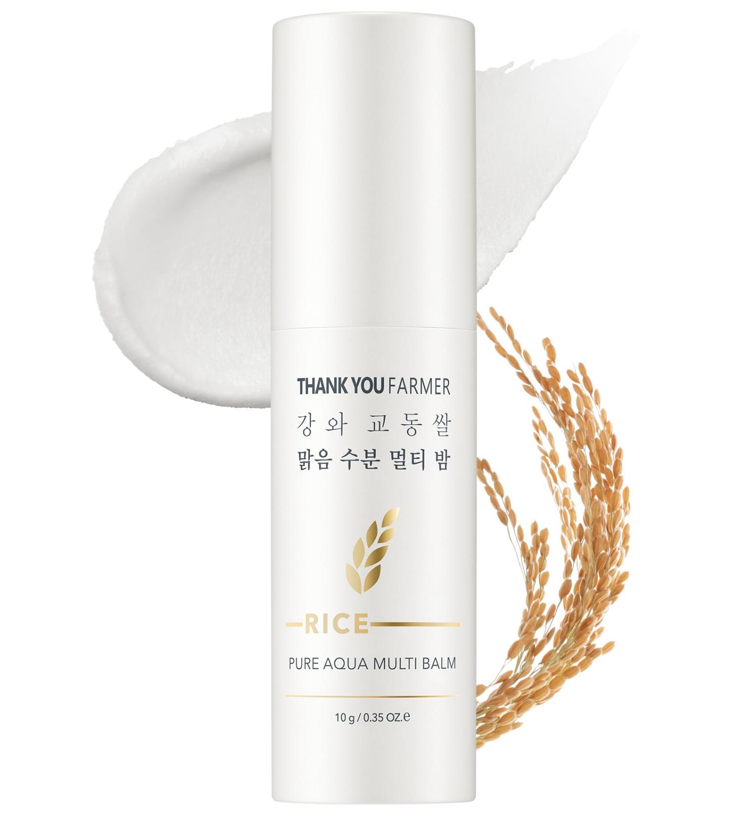 THANKYOU FARMER Rice Pure Aqua Multi Balm - Korean Eye Treatment Balm with Rice Extract & 5 Ceramides | Fragrance-Free Multi Balm Stick for Face - Buy Online on GoSupps.com