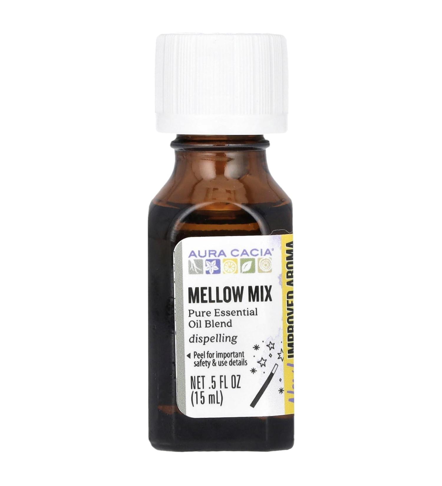Aura Cacia Pure Essential Oil Blend Mellow Mix 0.5 fl oz (15 ml)