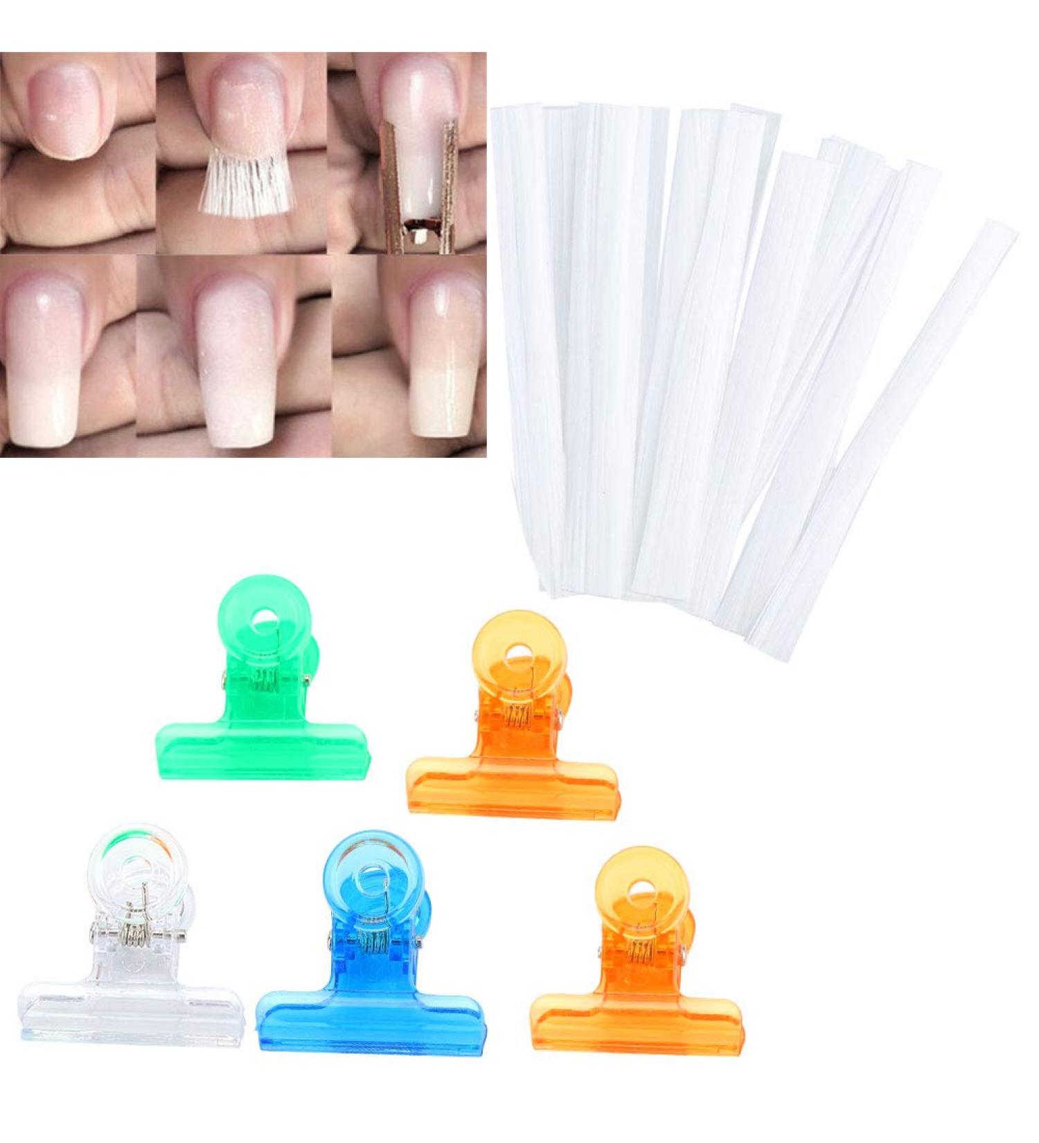 Rotekt 10pcs Nail Extension Fiberglass Tips & 5pcs Nail Art Clamps | International Shipping Available - Buy Online on GoSupps.com