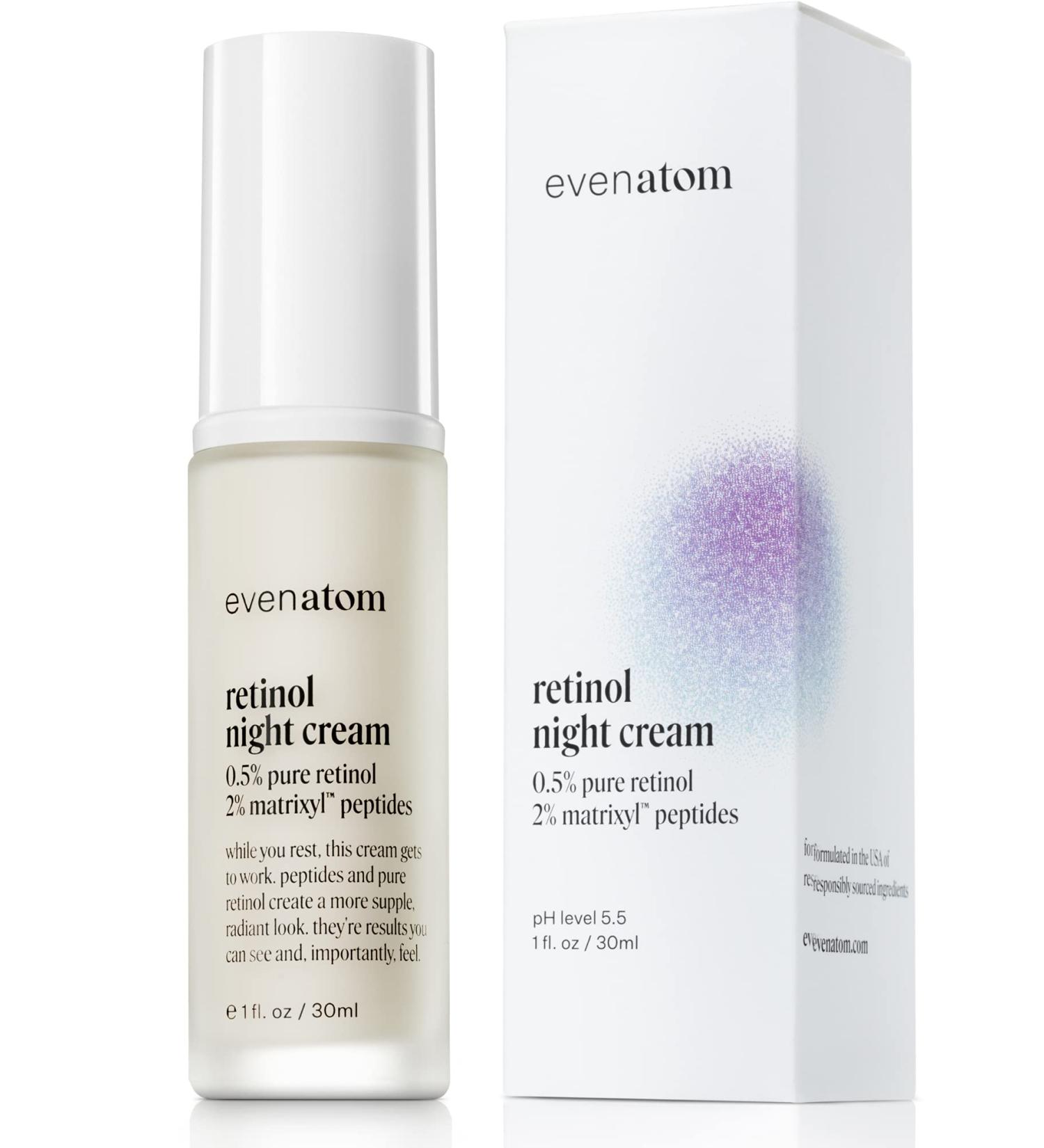 Retinol Face Moisturizer with Collagen Peptides & Botanical Extract - 1 fl. oz - Even Atom - Buy Online on GoSupps.com