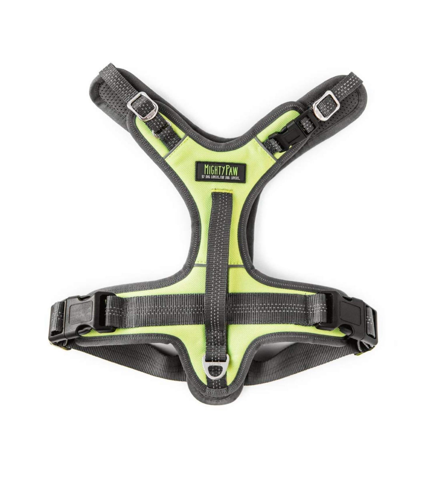 Mighty Paw Sport Harness 2.0 - Padded Adjustable Dog Harness with Reflective Seams (X-Large Green) | International Shipping Available - Buy Online on GoSupps.com