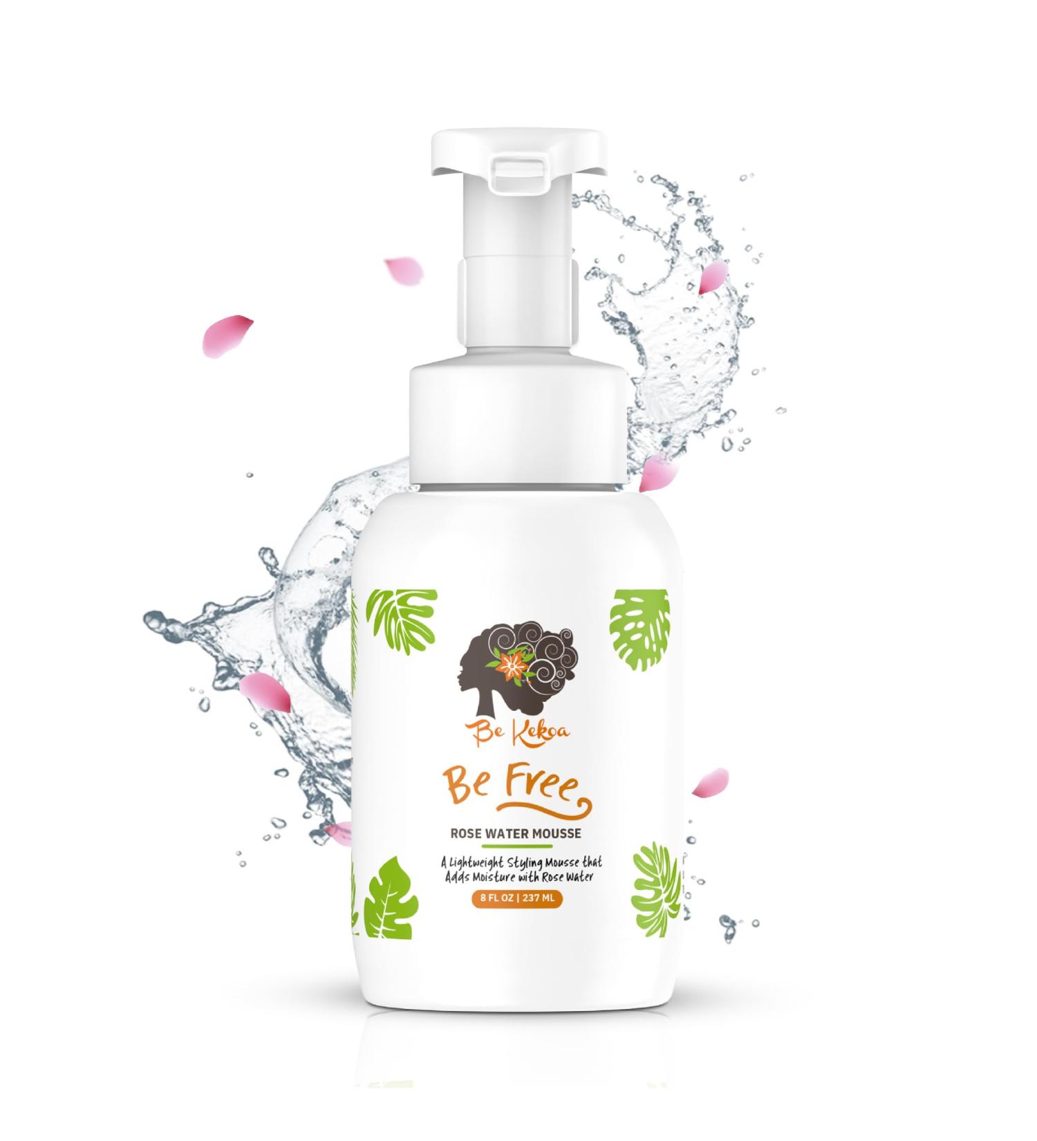 Be Free Rose Water Mousse for Curly Hair - 8 fl oz | Lightweight Volumizing & Frizz Control | Infused with Rose Olive Oil & Agave - Buy Online on GoSupps.com