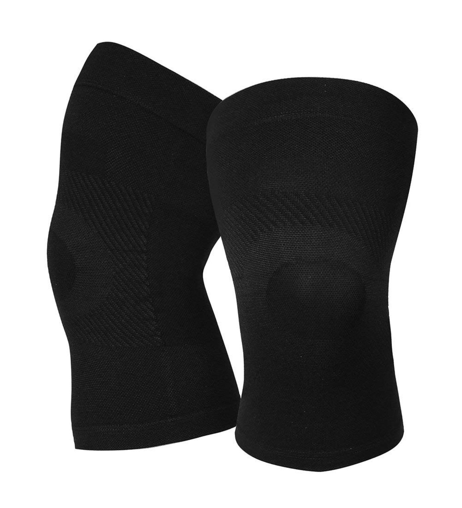 Knee Compression Sleeves 1 Pair | 20-30mmHg Strong Support Knee Brace | Unisex Meniscus Tear, Arthritis, Pain Relief | Black Large - Buy Online on GoSupps.com
