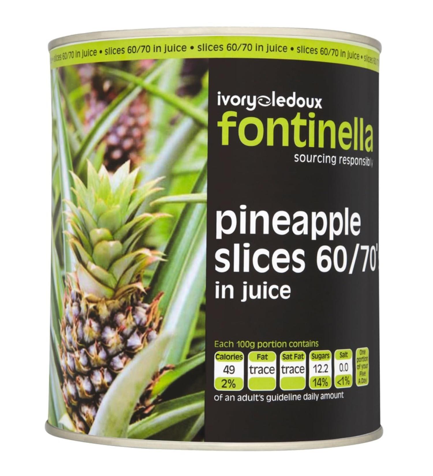 Fontinella Pineapple Slices in Juice - 1x3.06kg