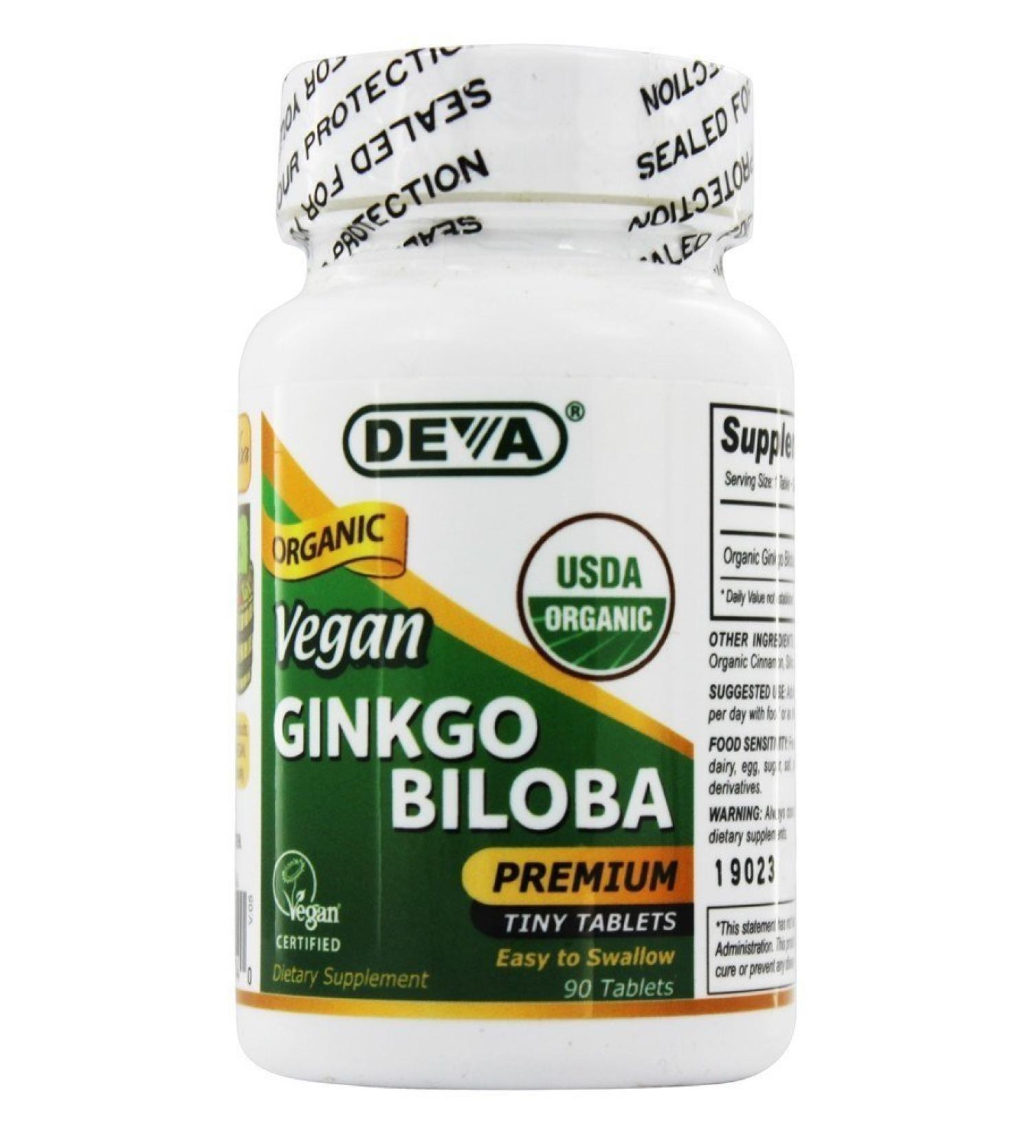 DEVA VEGAN VITAMINS GINKGO BILOBA 300MG 90 TAB - Buy Online on GoSupps.com