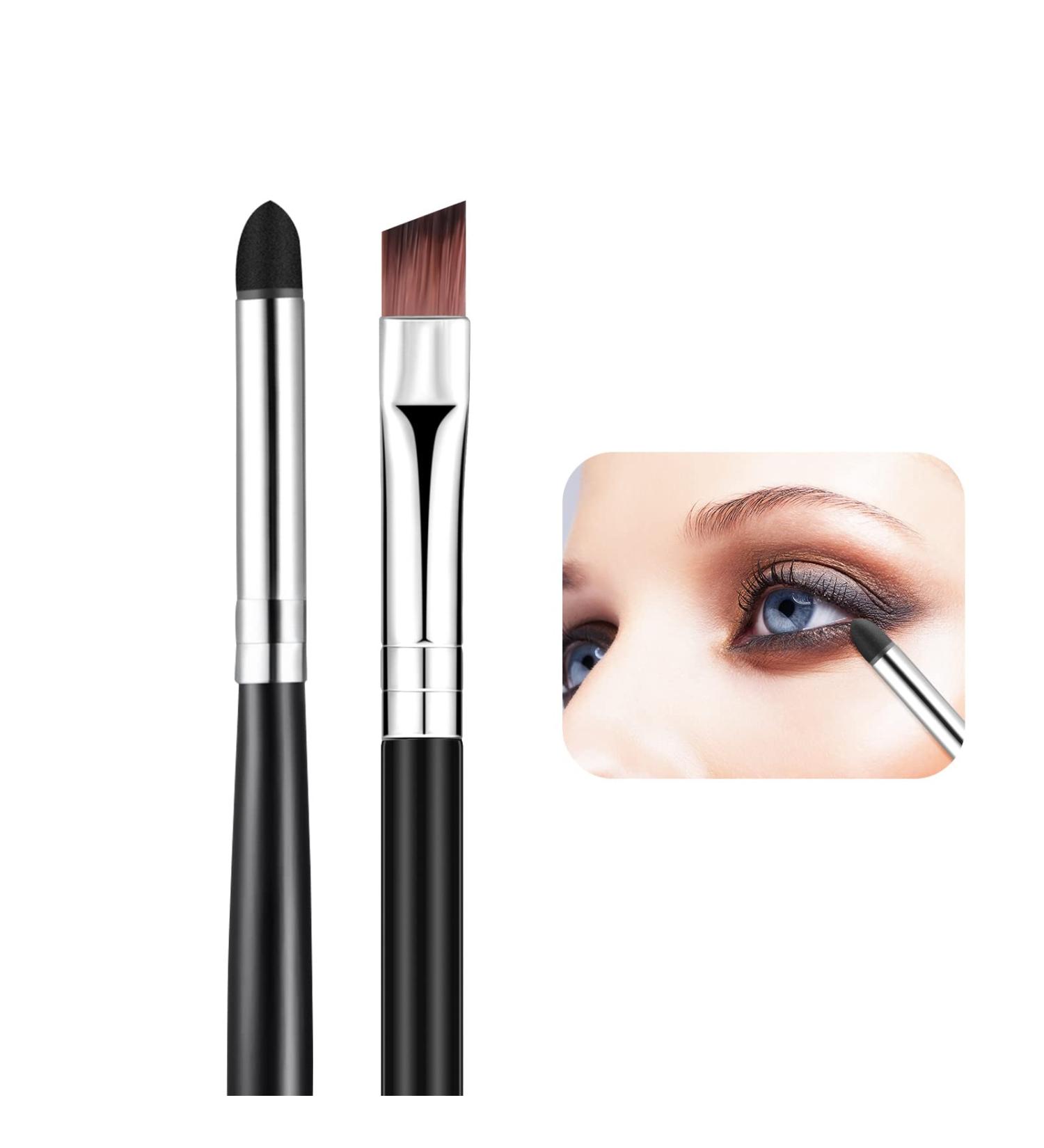 High-Precision Eyeliner & Smudge Brush Set - Angled Eyebrow & Eyeshadow Brushes for Flawless Eye Makeup | Soft Blending Tools - Buy Online on GoSupps.com