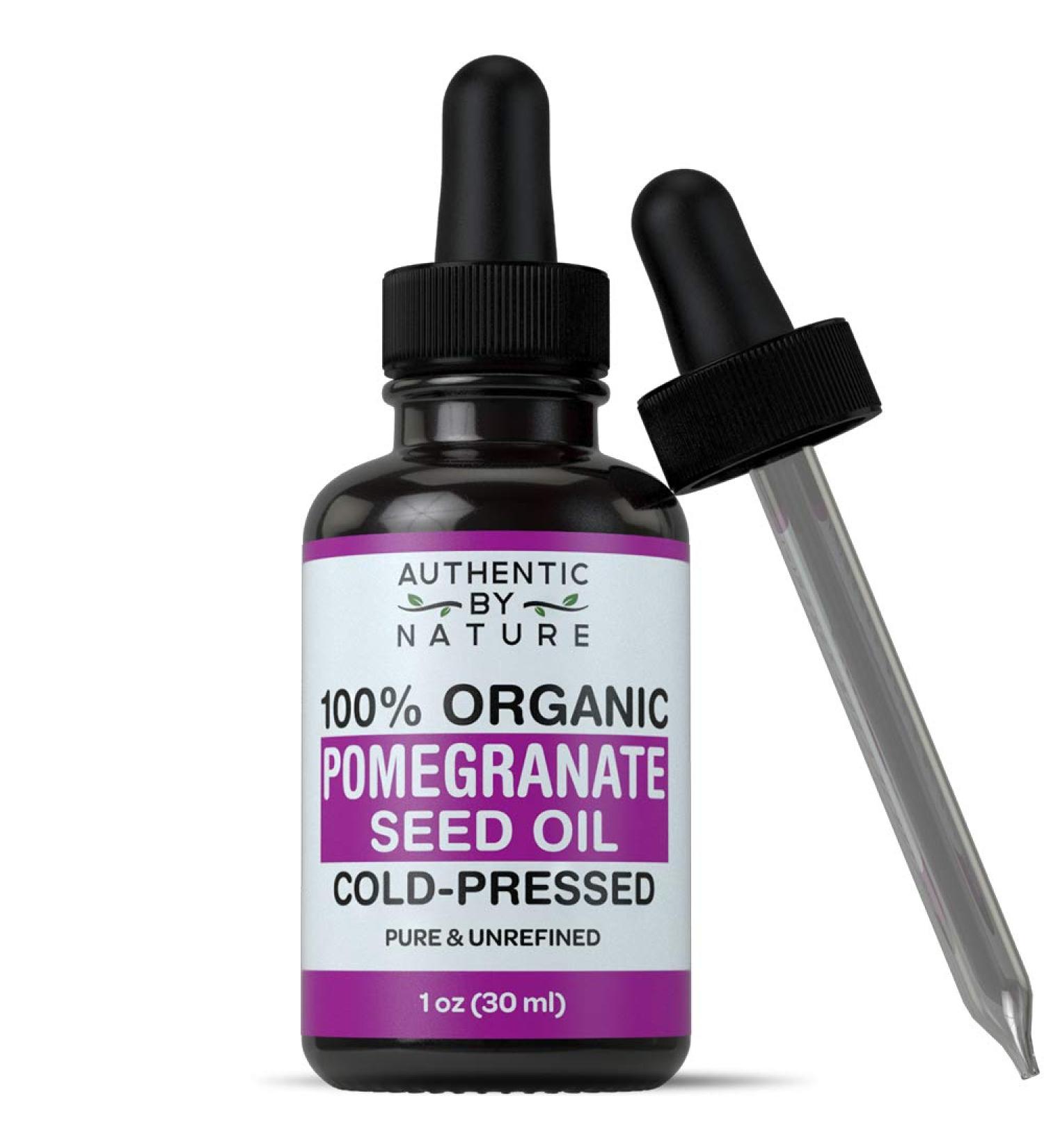 Organic Pomegranate Seed Oil - 100% Pure Cold Pressed Essential Oil for Skin and Hair. Unclog Pores, Remove Acne, Nourish Scalp. Natural Antioxidant Moisturizer for Men and Women - 1oz - Buy Online on GoSupps.com