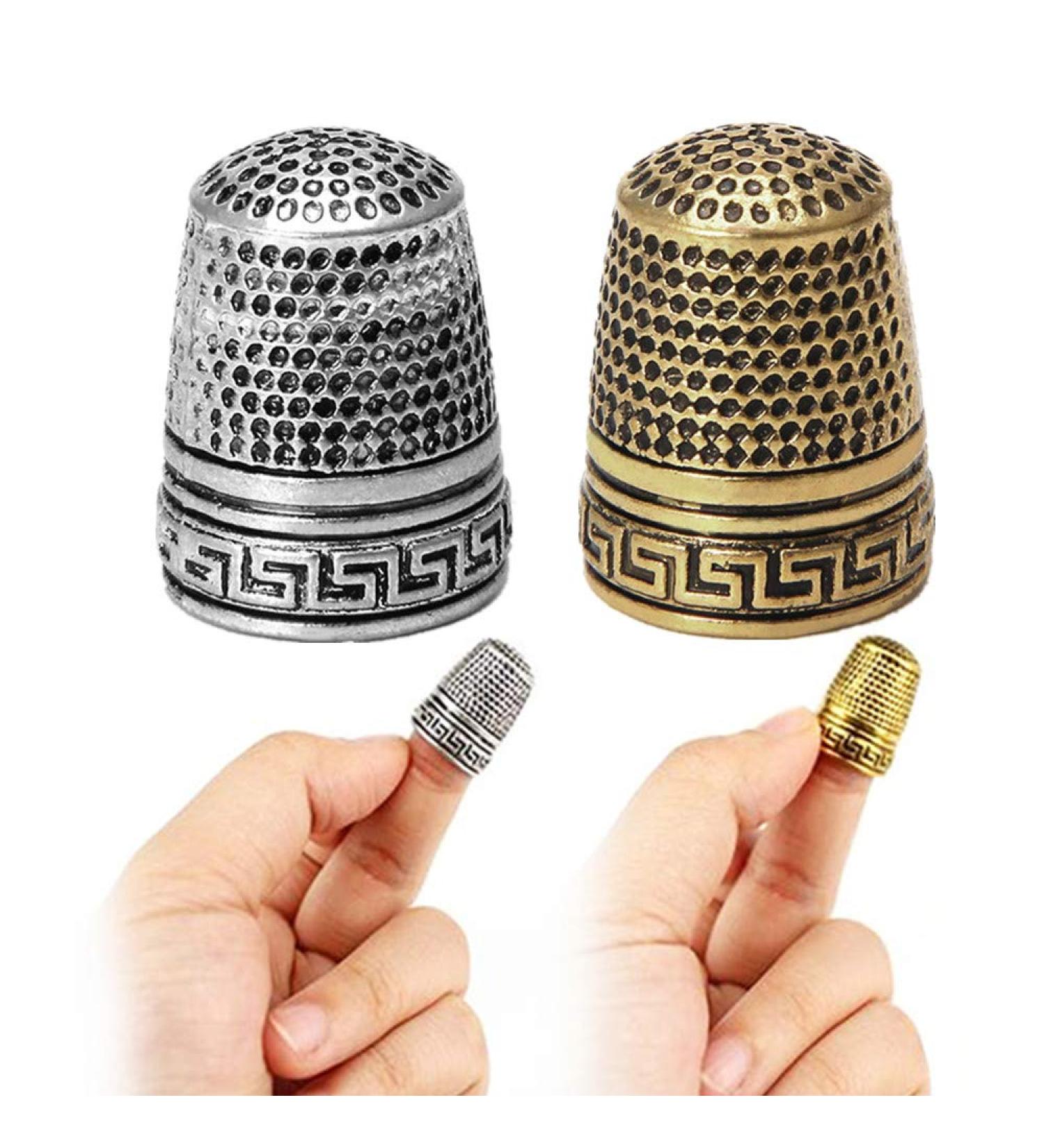 Sewing Thimble Set - Stainless Steel Tailor Finger Protectors | Quilting Craft Accessories - Buy Online on GoSupps.com