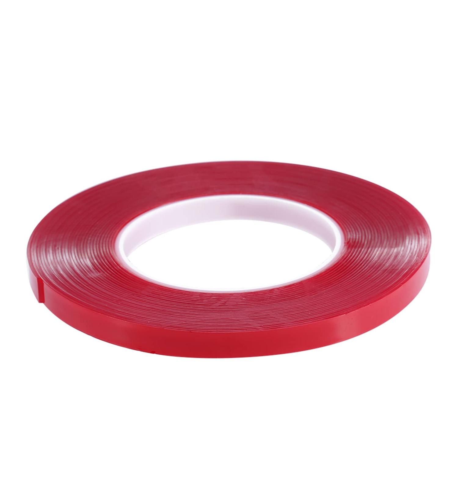 HOOLEEY 10m Nail Art Adhesive Double sided Tape Red Film Clear Tape for Nail Display Lens Manicure Tool - Buy Online on GoSupps.com