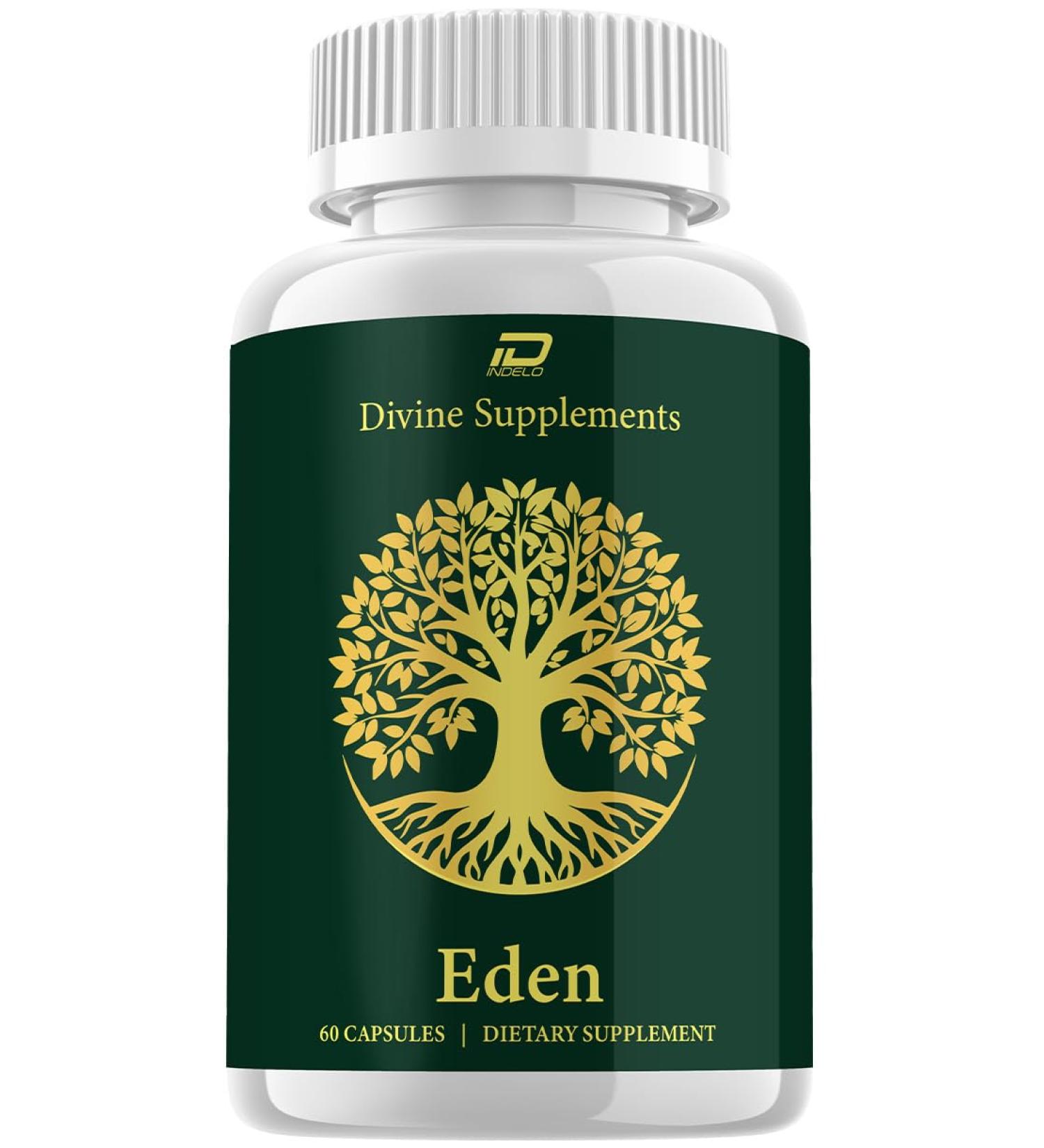 Indelo Eden Capsules Eden Pills All-Natural Daily Supplement Digestive Support Gut Wellness Pastillas Review (1 Pack - 60 Capsules) - Buy Online on GoSupps.com