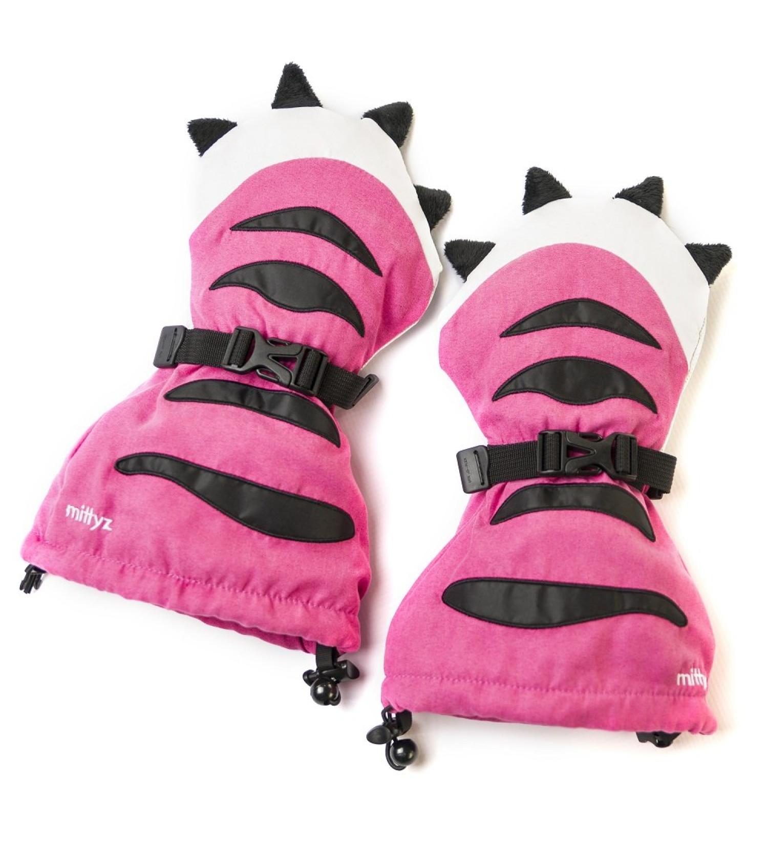 Veyo Kids Mittyz Waterproof Mittens | No Thumb Holes | Baby & Toddler Gloves | Pink Tiger Paw (Medium 2-4 Years) - Buy Online on GoSupps.com