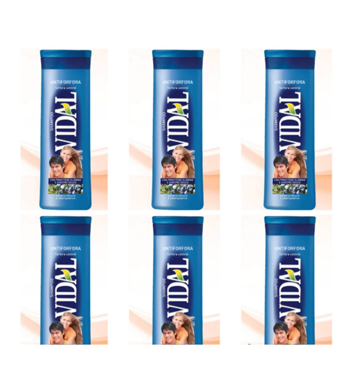 Vidal Vidal Pack of 6 Anti-Dandruff Shampoos for Hair