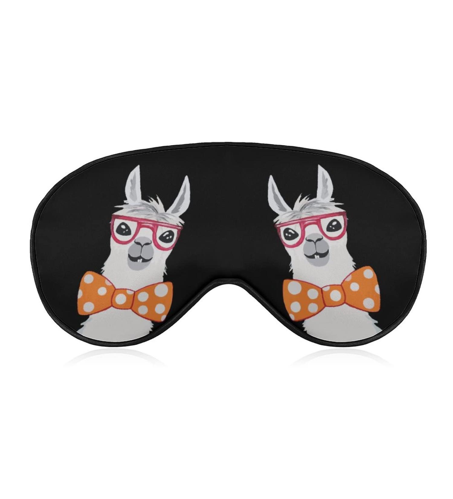 Sunglass Alpaca Llama Eye Mask Sleep Blindfold | Adjustable Strap | Blocks Light for Travel, Yoga, Nap | Women Men - Buy Online on GoSupps.com