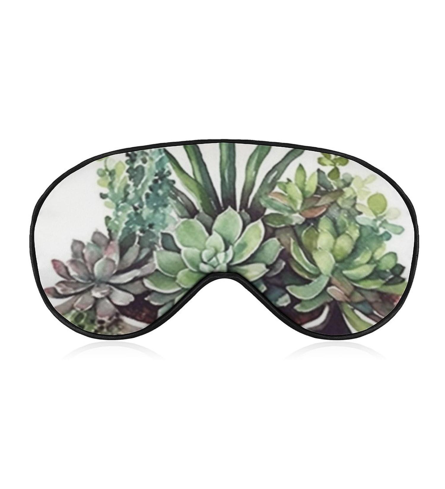 Succulent Sleep Eye Mask for Women Men - Elastic Strap for Sleep, Travel, Nap - Buy Online on GoSupps.com