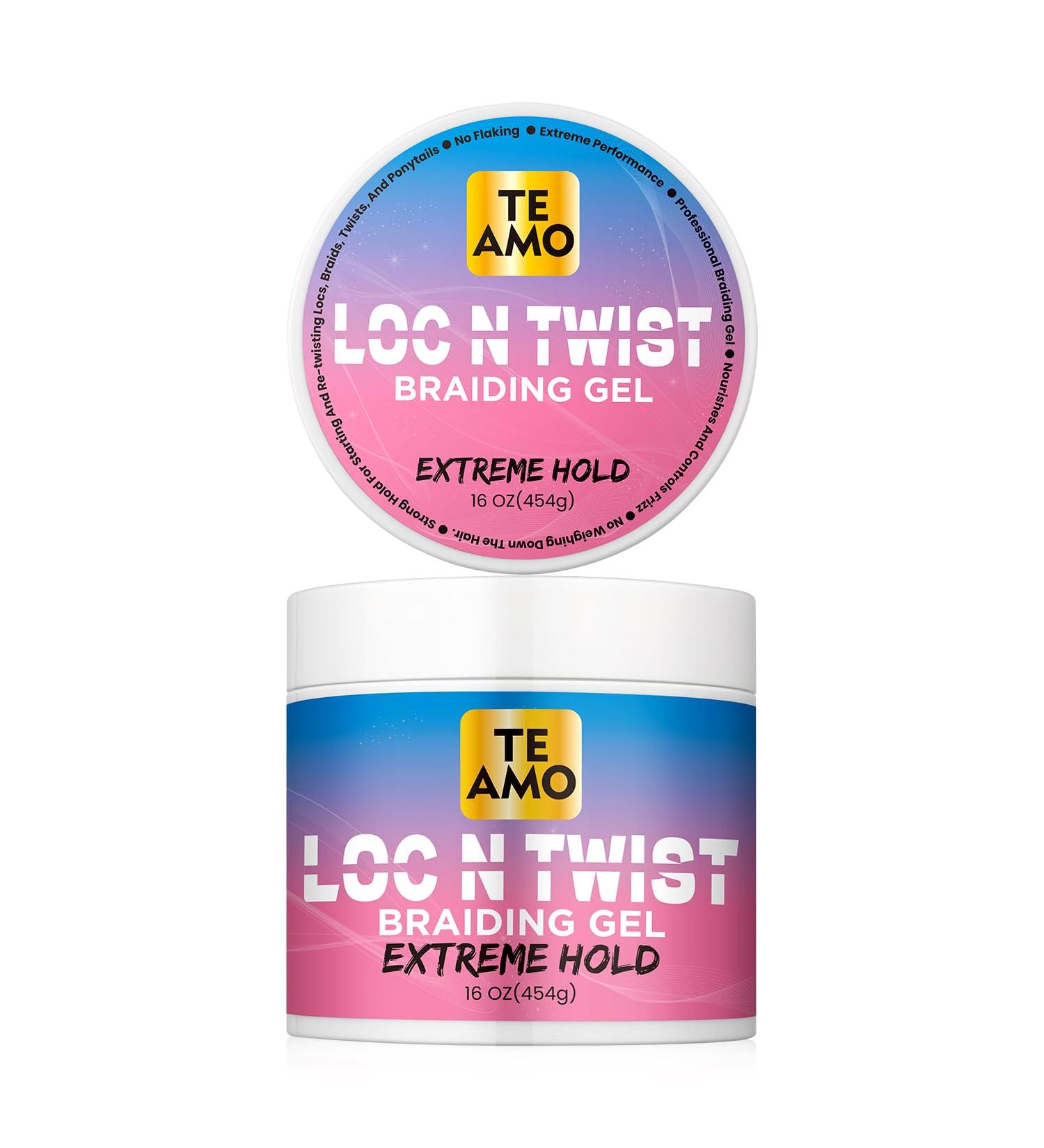 Te Amo Braiding Styling Gel 16 Fl Oz - Extreme Hold for Braids Locs & Twists | Tames Frizz & Edges with Aloe Castor Oil & Vitamin E | Ideal for All Hair Textures - Buy Online on GoSupps.com