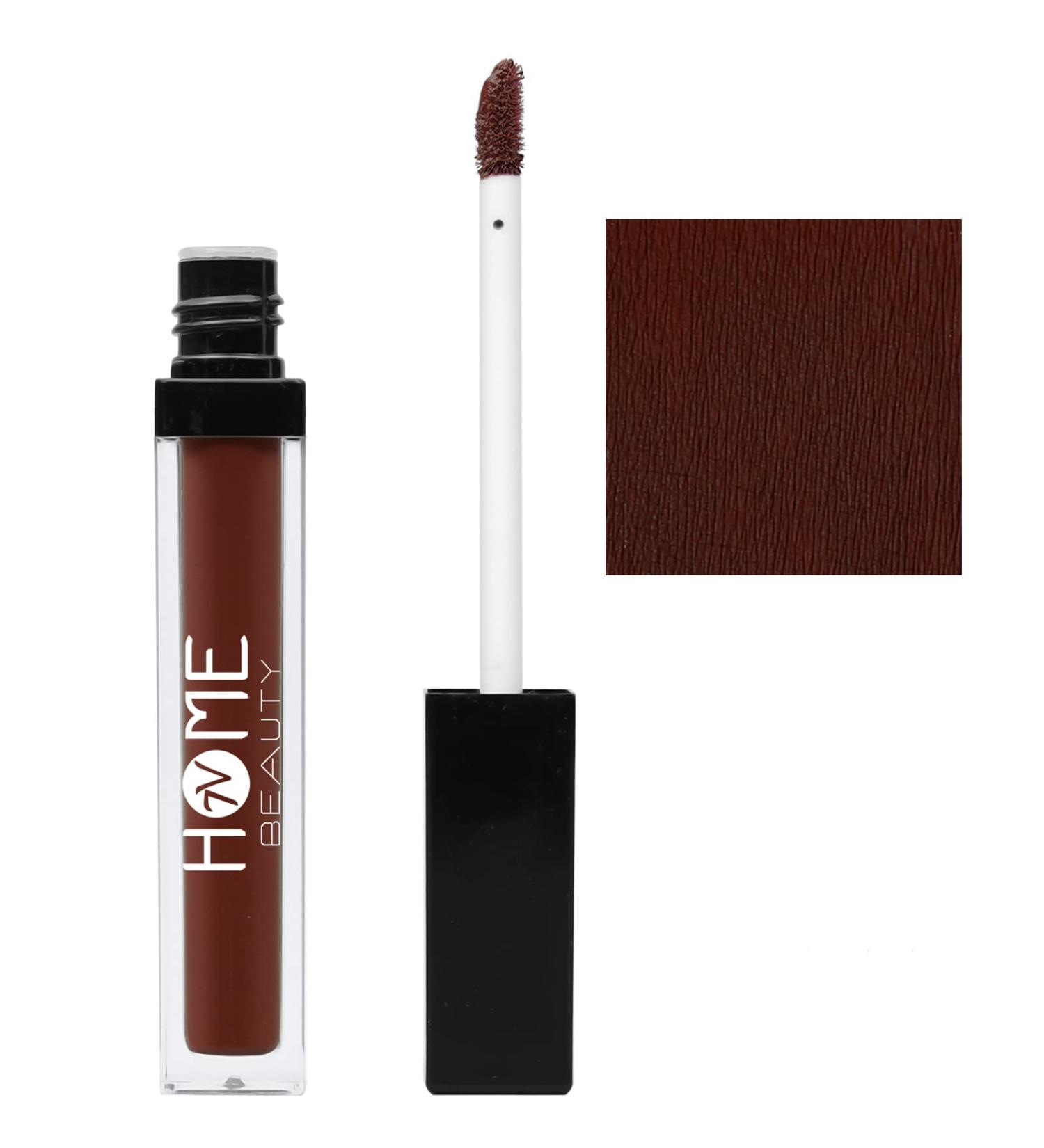 7V HOME BEAUTY Brown Matte Liquid Lipstick - Long Lasting & Waterproof (5ml) - High Pigmented Non-stick Formula - 0.17 Fl Oz - Buy Online on GoSupps.com