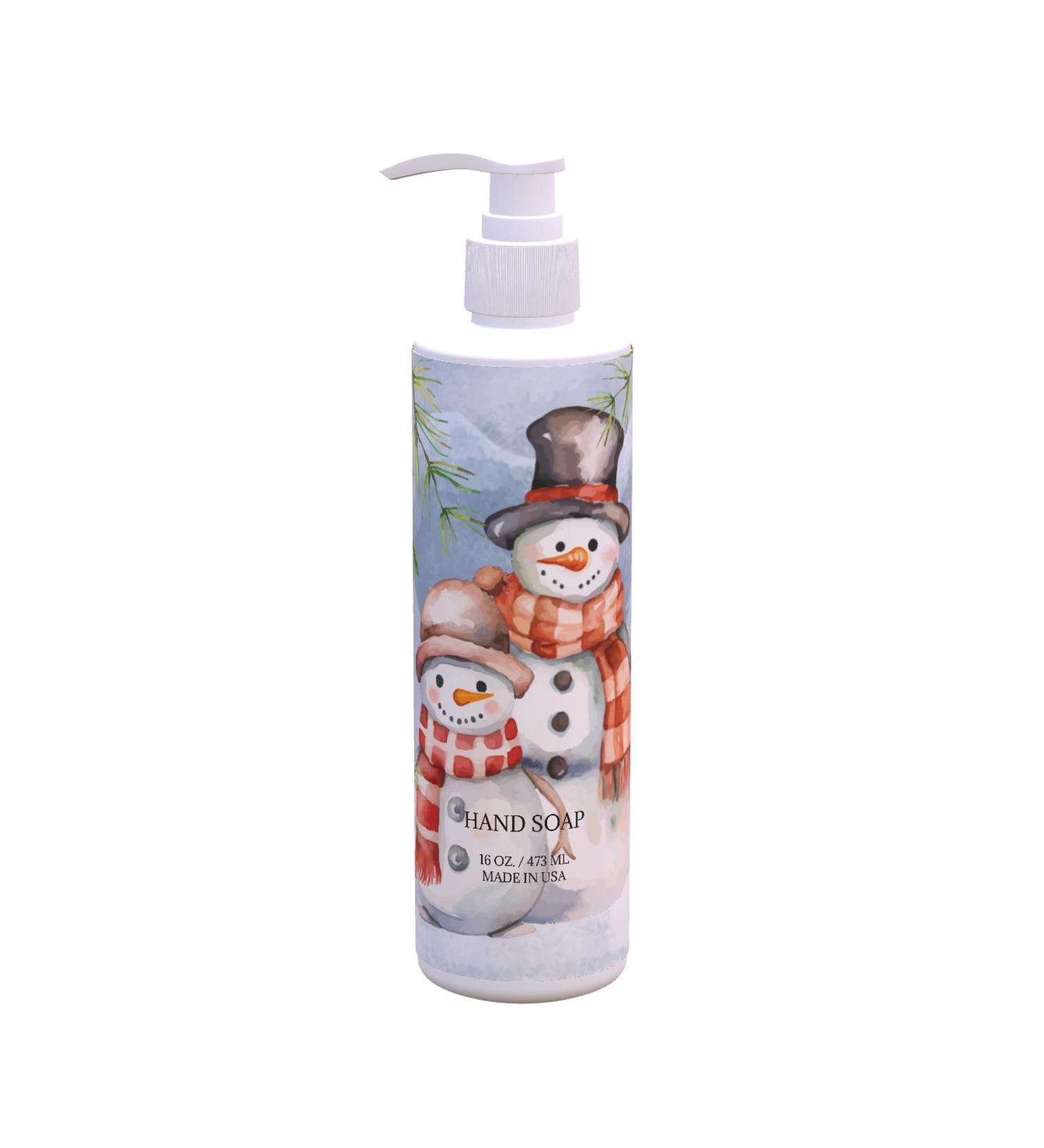 Christmas Hand Soap Snowman Design | Fresh Green Tea & Lemon Scent | 4 Pack 16 oz Pump Bottles | Whimsical Christmas Bathroom & Kitchen Decor | Paraben-Free Made in USA 4 16 Fl Oz (Pack of 4) - Buy Online on GoSupps.com