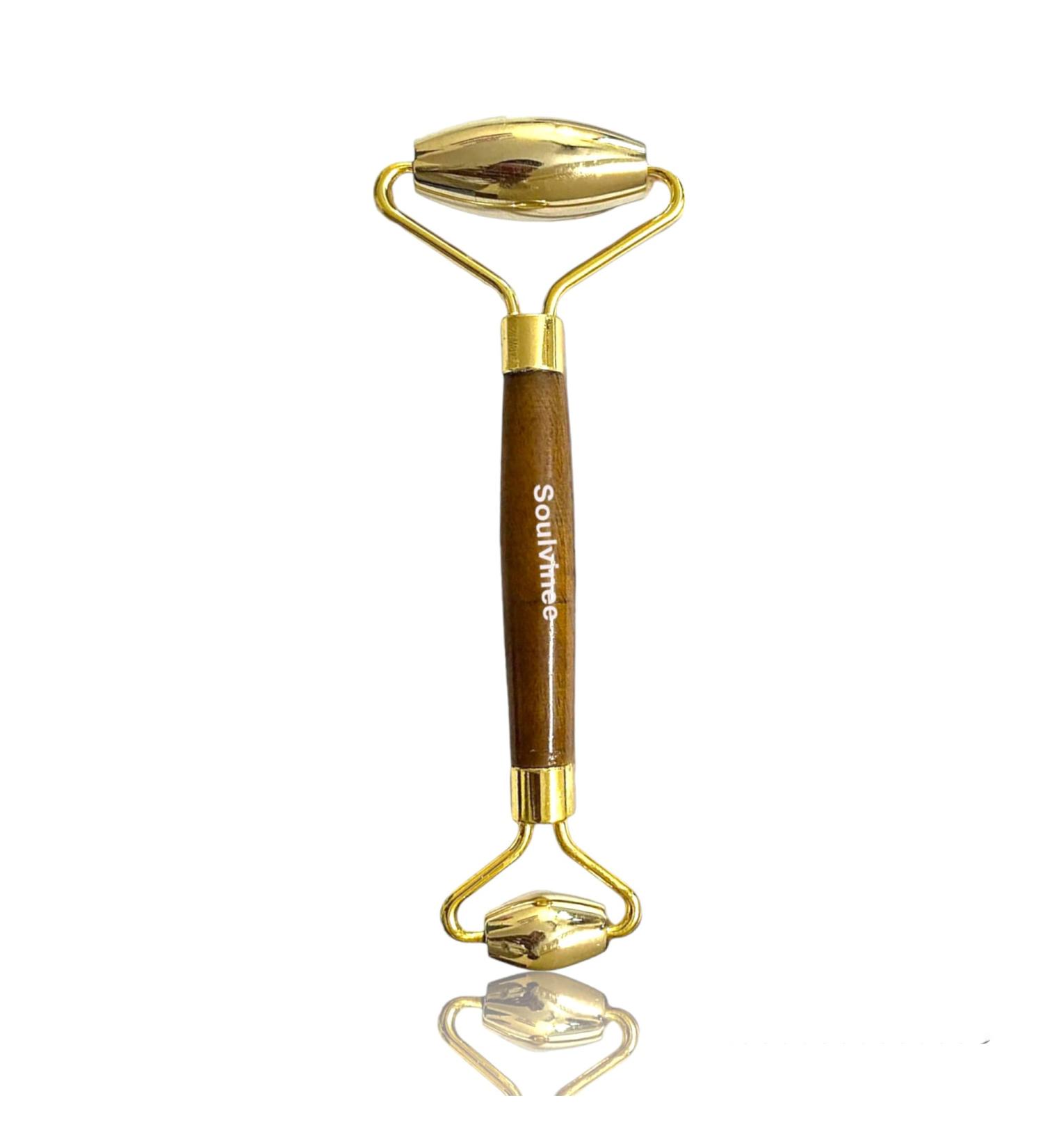 Buy Bronze Kansa Metal Face Roller Massage Tool - Enhance Skin Wellness | Fast International Shipping - Buy Online on GoSupps.com