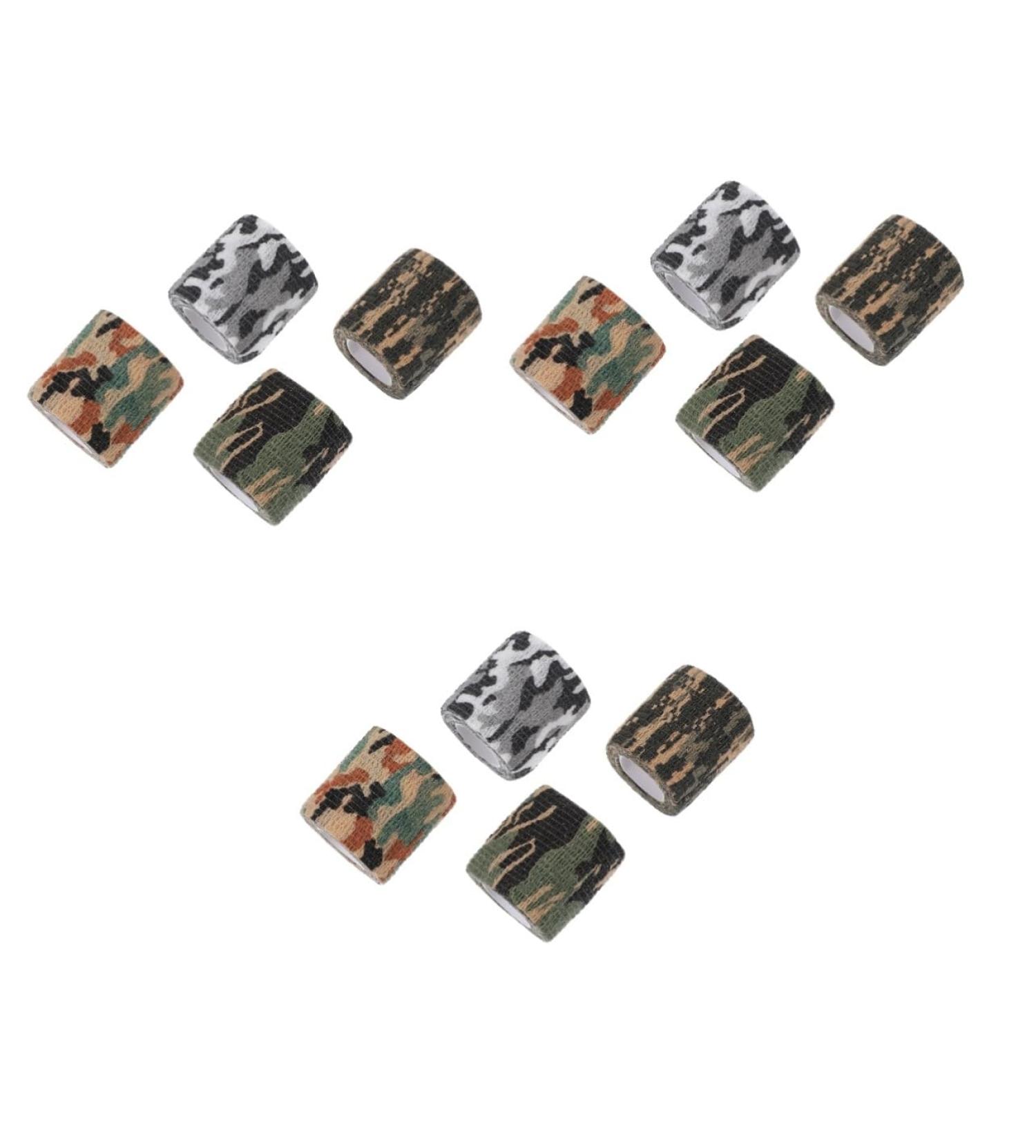 Toddmomy 12 Rolls Outdoor Camouflage Self-Adhesive Bandages - Waterproof Non-Woven Fabric for Compression & First Aid - Clear PVC Bag - Ideal for Camping & Adventure - Buy Online on GoSupps.com