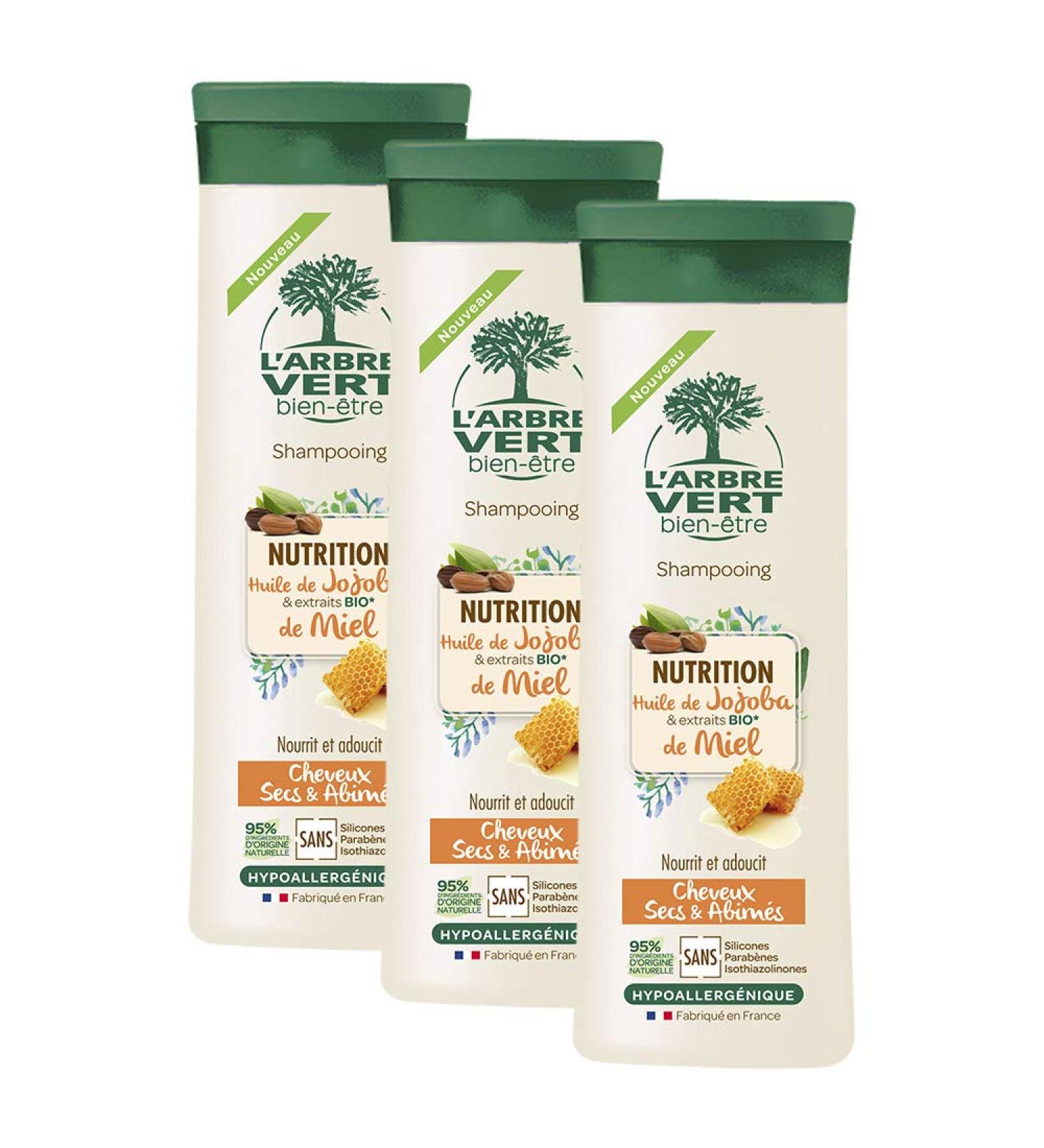 L'arbre vert Nutrition Shampoo for Dry/Damaged Hair 250 ml - Pack of 3