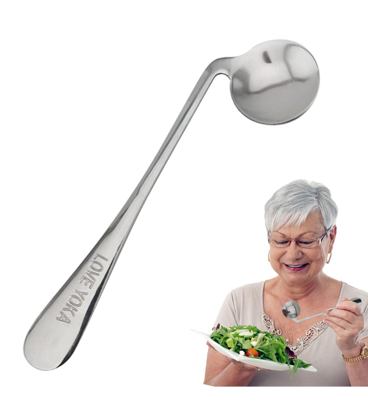 Elderly Elbow Spoon - Angled Eating Fork Curved Spoon Utensil for -Feeding Angled Spoon Utensil for Elder Feed Nursing Comfortable and Safe for Disabled Adults and Elderly Fanelod Left Hand - Spoon - Buy Online on GoSupps.com