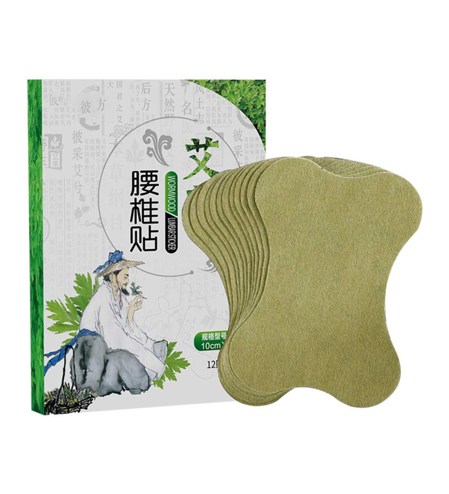 Dan&Dre 12pcs Wormwood Lumbar Sticker | Self-Heating Moxibustion Plaster | Moxa Leaf Paste for Pain Relief - Buy Online on GoSupps.com