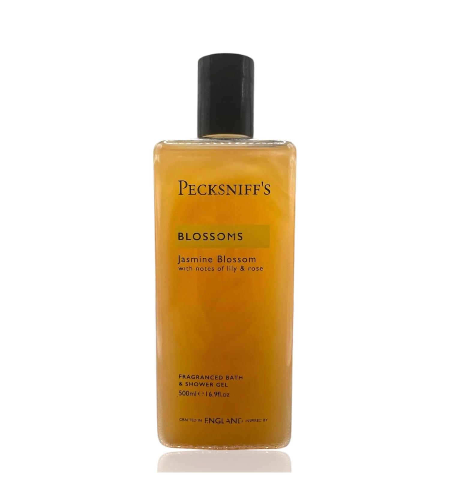 Pecksniff's Jasmine Blossom Shower Gel 16.9 Fl OZ 500ml Moisturizing Body Wash with Calming Floral Scent Gently Cleanses and Softens Skin UK Bath & Body Care