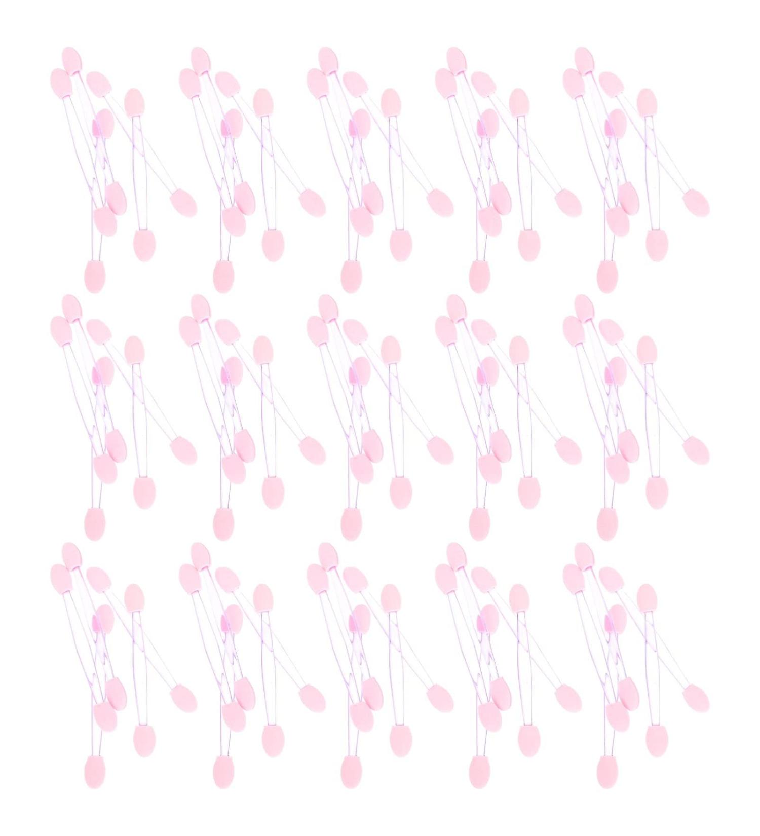 Beaupretty 100pcs Eye Shadow Stick Dual Side Eyeshadow Cosmetic Rubber Cotton Lip Brush Double Head Woman Pink - Buy Online on GoSupps.com