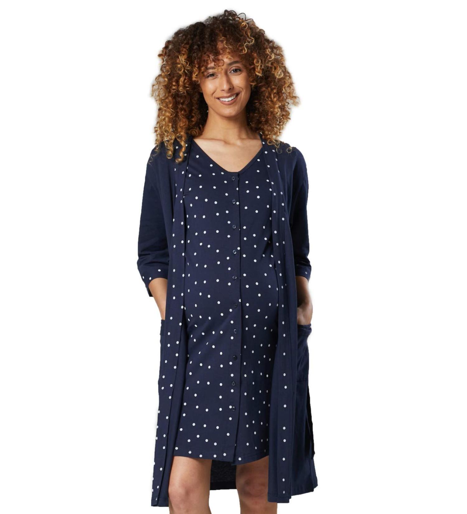 Zeta Ville Maternity Nursing Nightie Robe Set - Navy Blue - Size 8 - Buy Online on GoSupps.com
