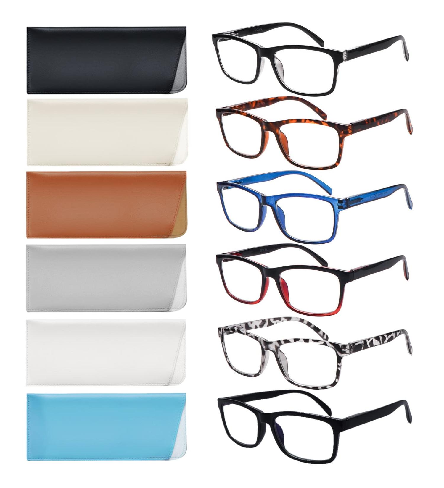 SIGVAN 6 Pack Blue Light Blocking Reading Glasses for Men & Women - Anti Eyestrain Spring Hinge Computer Readers (1.50 Magnification - Buy Online on GoSupps.com